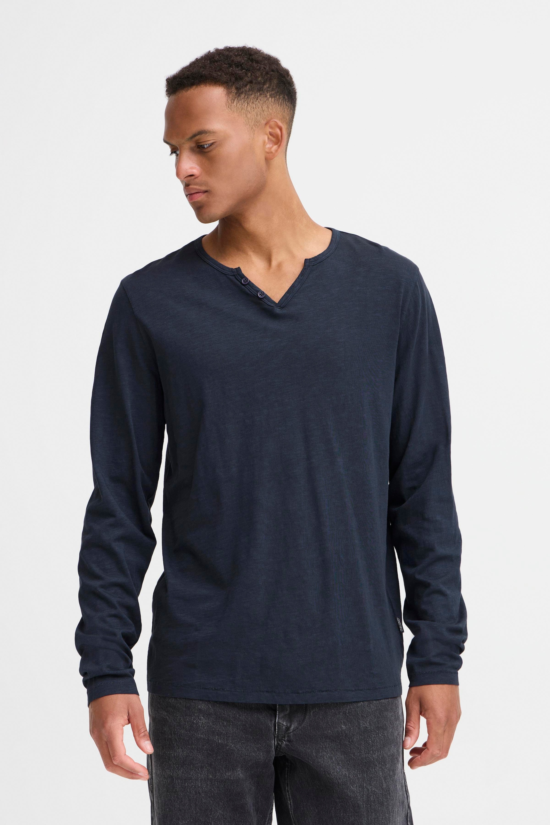 Blend T-Shirt "BHIVALDE SPILT NCK L/S TEE" günstig online kaufen