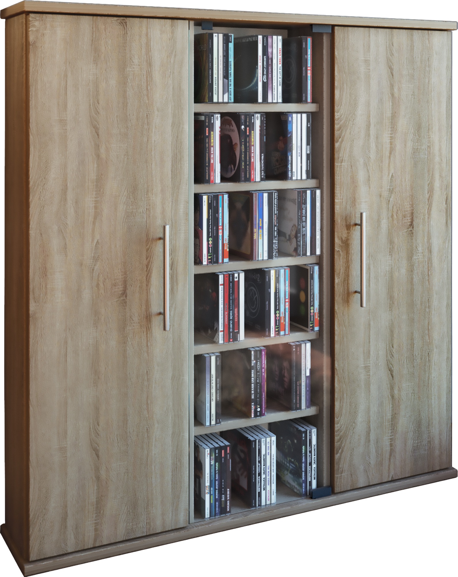 VCM Media-Regal "Holz CD DVD Stand Regal Schrank Santo Glastür" 1 Stk. tlg. günstig online kaufen