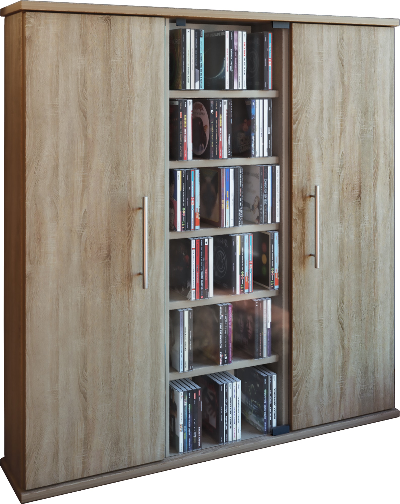 VCM Media-Regal "Holz CD DVD Stand Regal Schrank Santo Glastür" günstig online kaufen