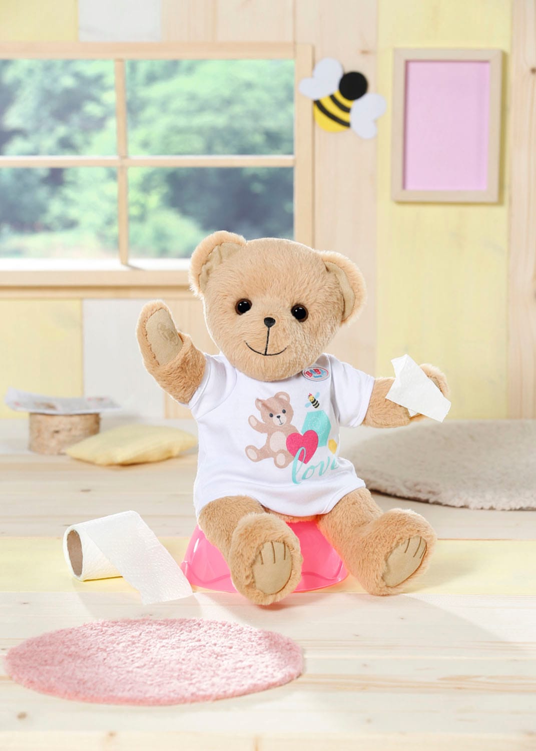 Baby Born Kuscheltier »Teddy Bär, weiß«, inklusive Strampler - Teddybär