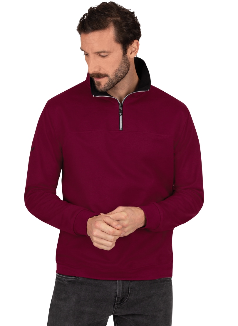 Reißverschluss« | Trigema BAUR bestellen ▷ Sweatshirt »TRIGEMA mit Sweatshirt