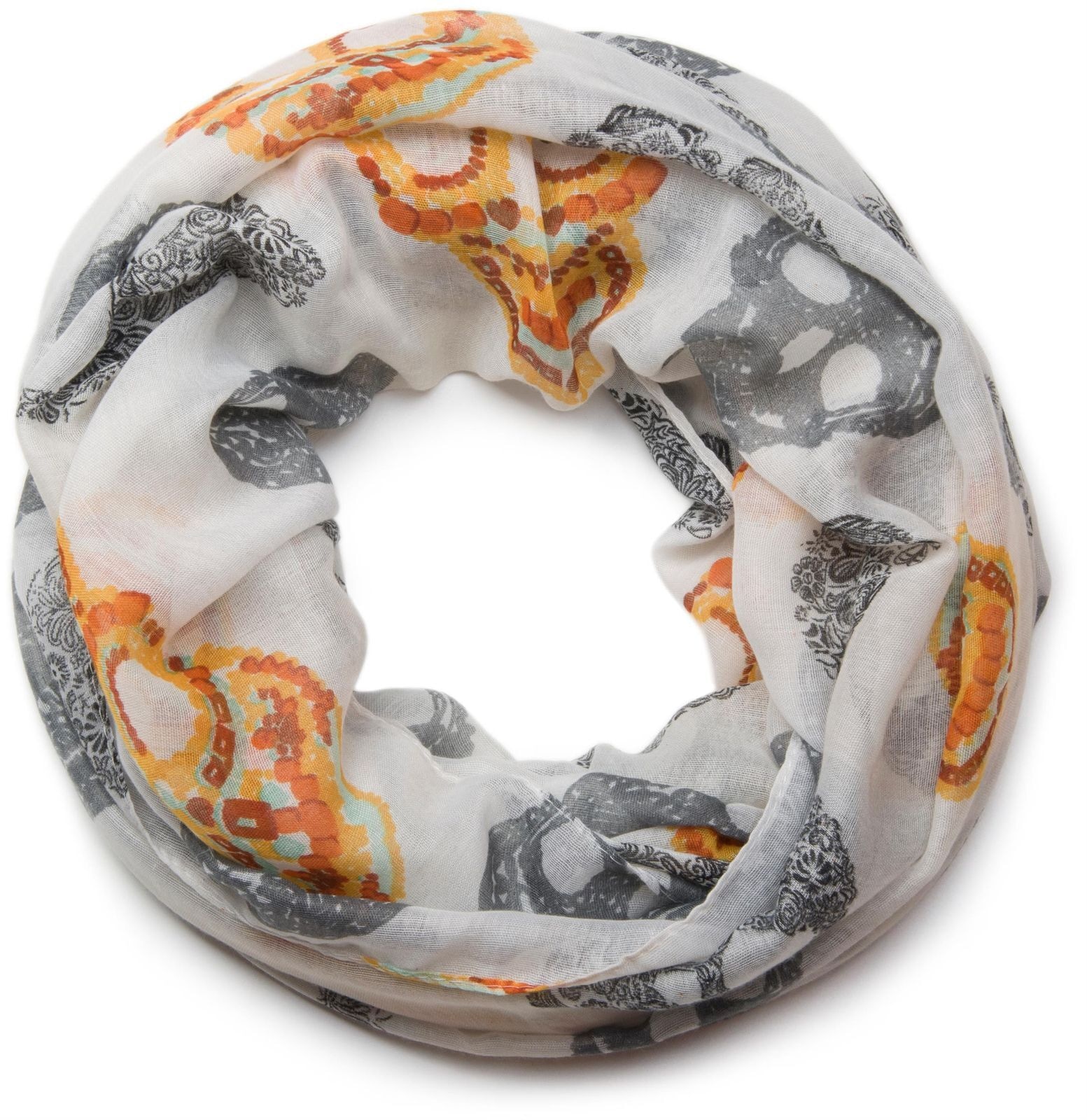 styleBREAKER Loop "Loop mit Sugar Skull Totenkopf Print" 1 Stk.