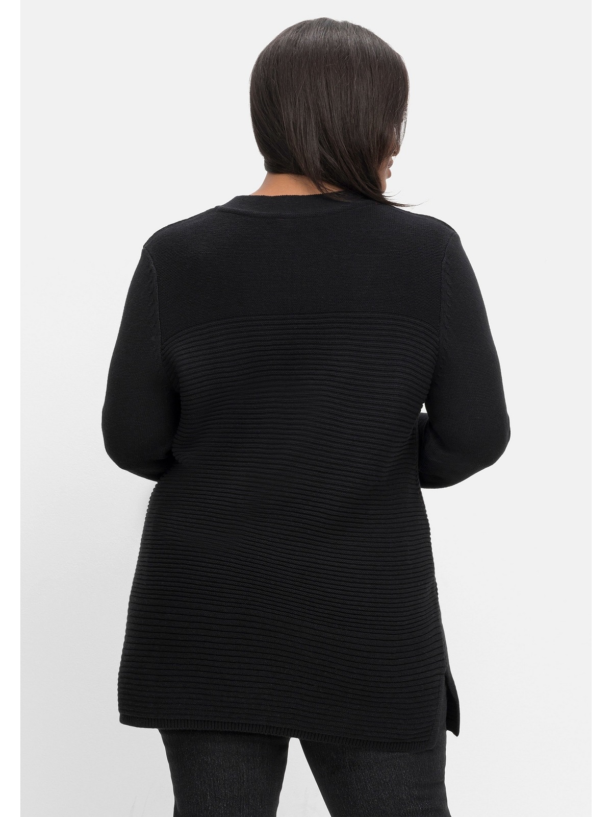 Sheego V-Ausschnitt-Pullover BAUR »Große im Strickmix Größen«, bestellen 