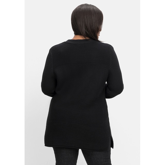 Sheego V-Ausschnitt-Pullover »Große Größen«, im Strickmix bestellen | BAUR
