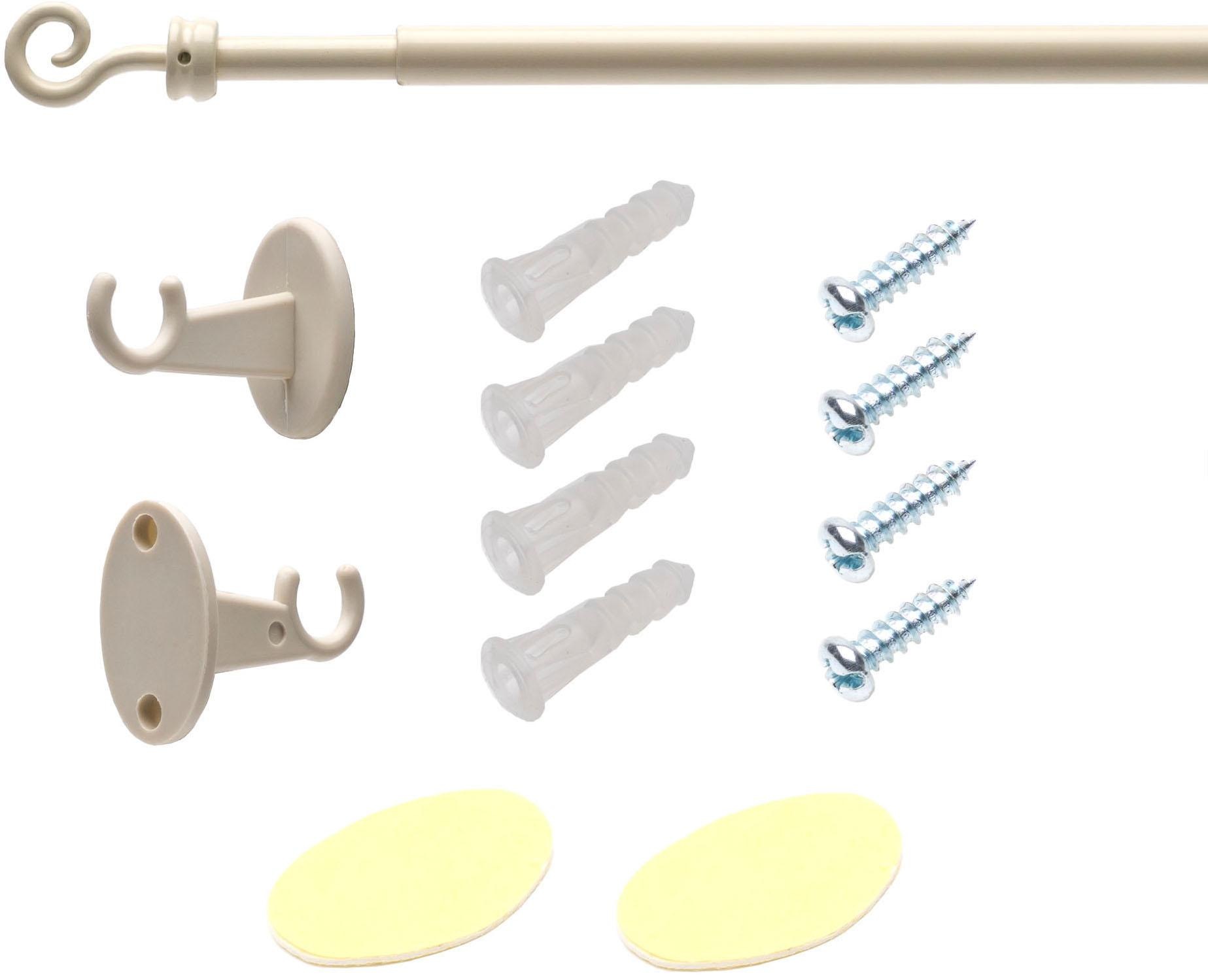 Liedeco Scheibenstange "Messina" Ø 8 mm 1 läufig-läufig ausziehbar creme-we günstig online kaufen