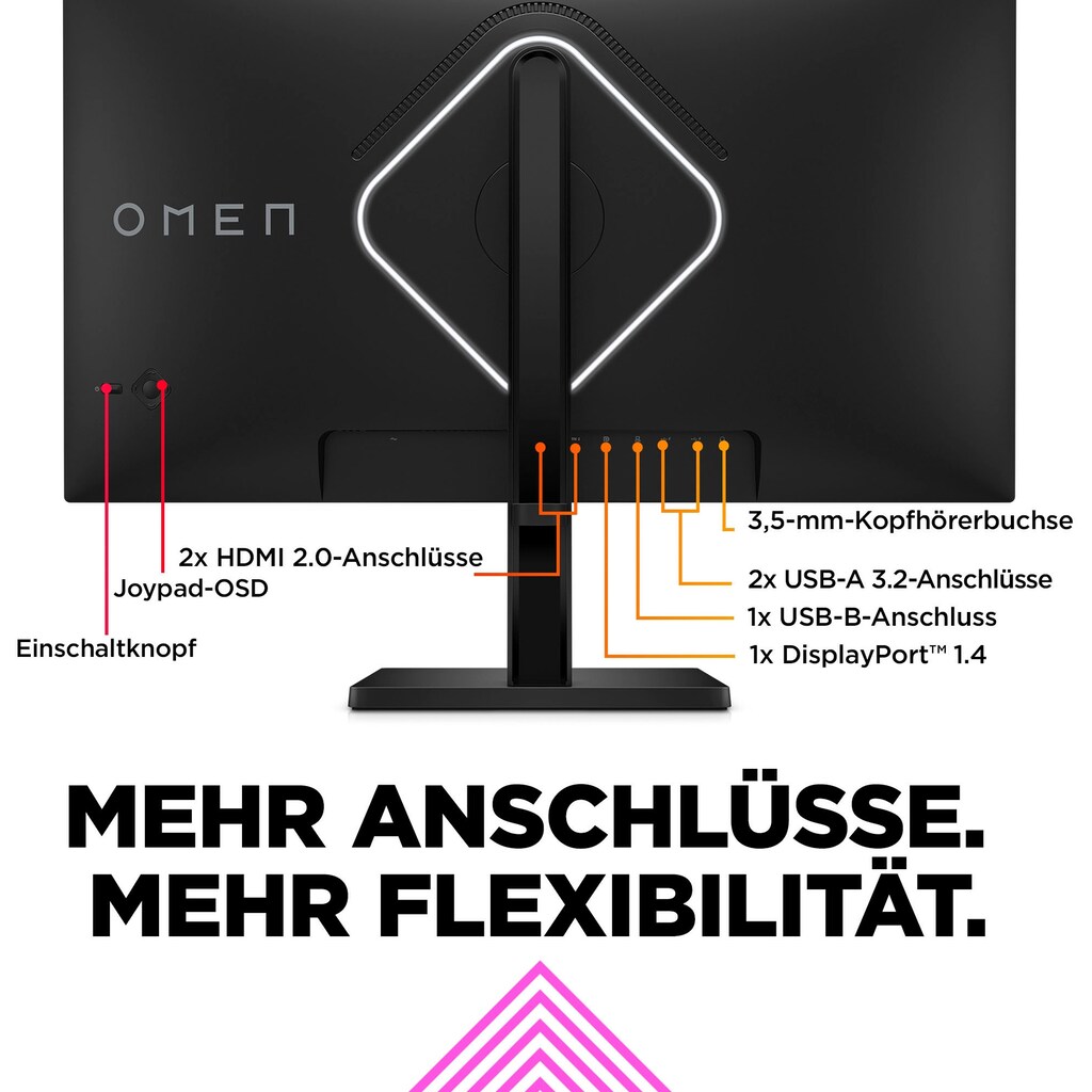 HP Gaming-Monitor »OMEN 27qs (HSD-0161-A)«, 69 cm/27 Zoll, 2560 x 1440 px, QHD, 1 ms Reaktionszeit, 240 Hz