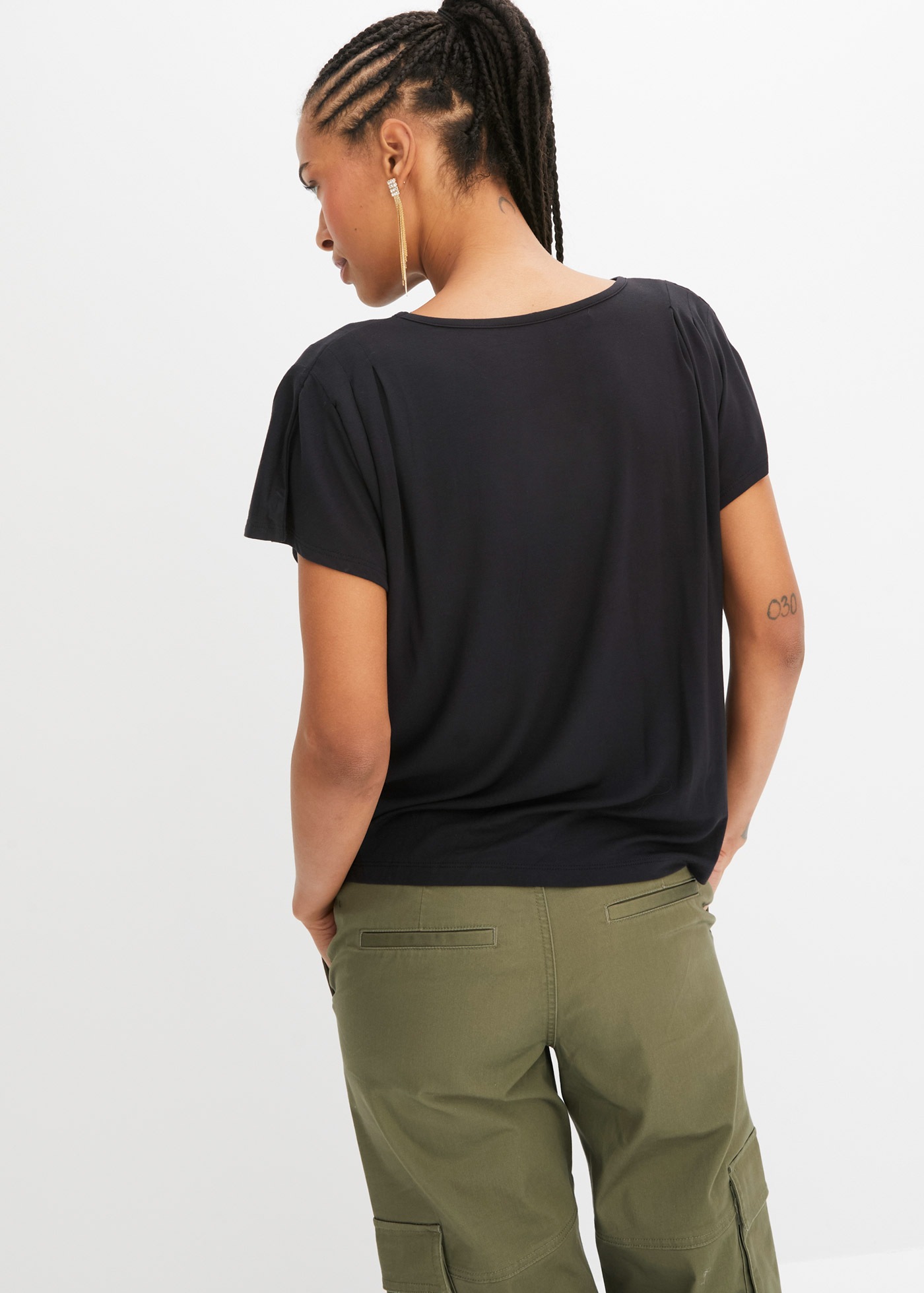 Bonprix Women T-Shirt Black Size L 2