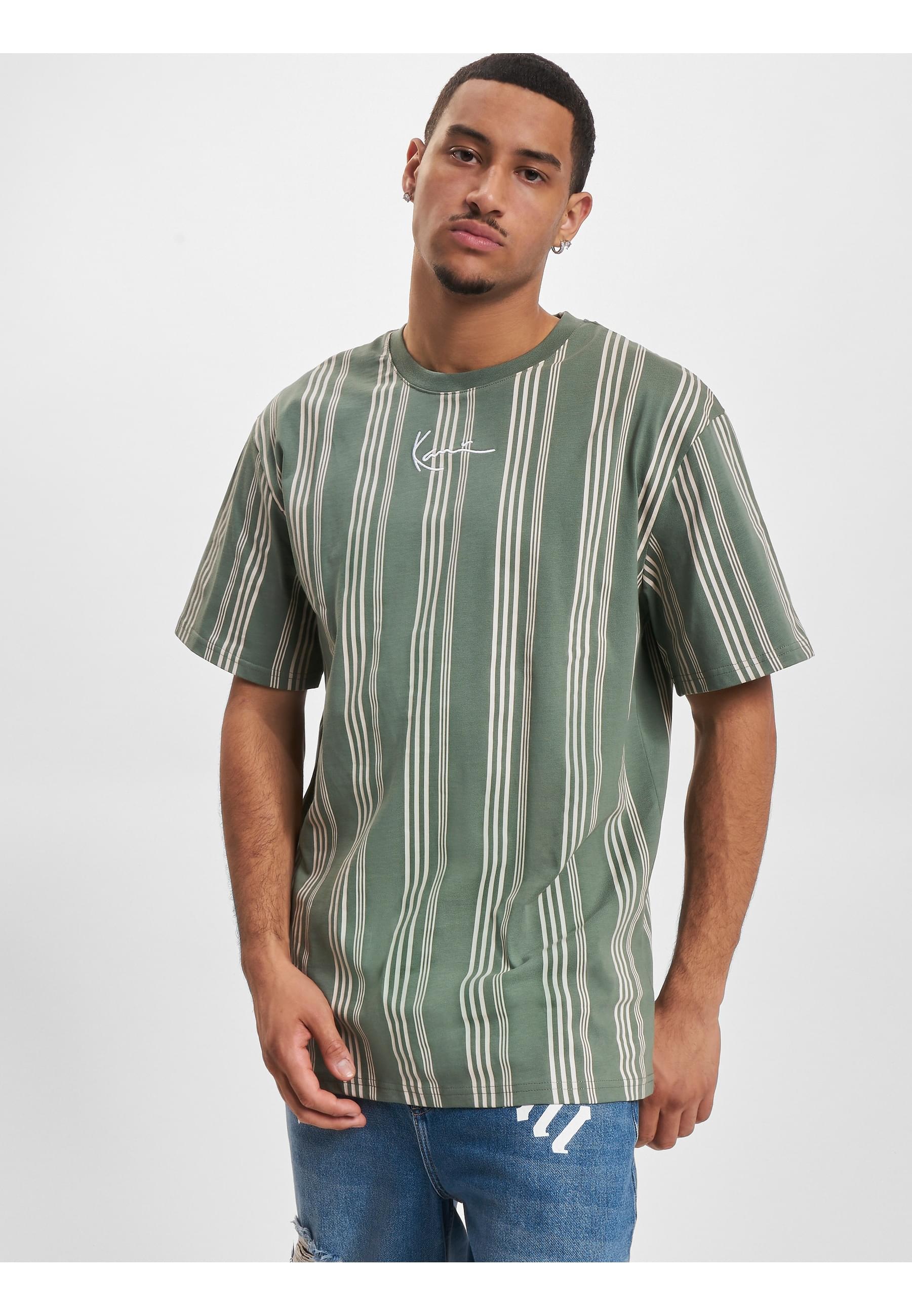 Thumbnail - Karl Kani T-Shirt "Karl Kani Herren KM233-025-1 KK Small Signature Striped Tee" 1 Stk.