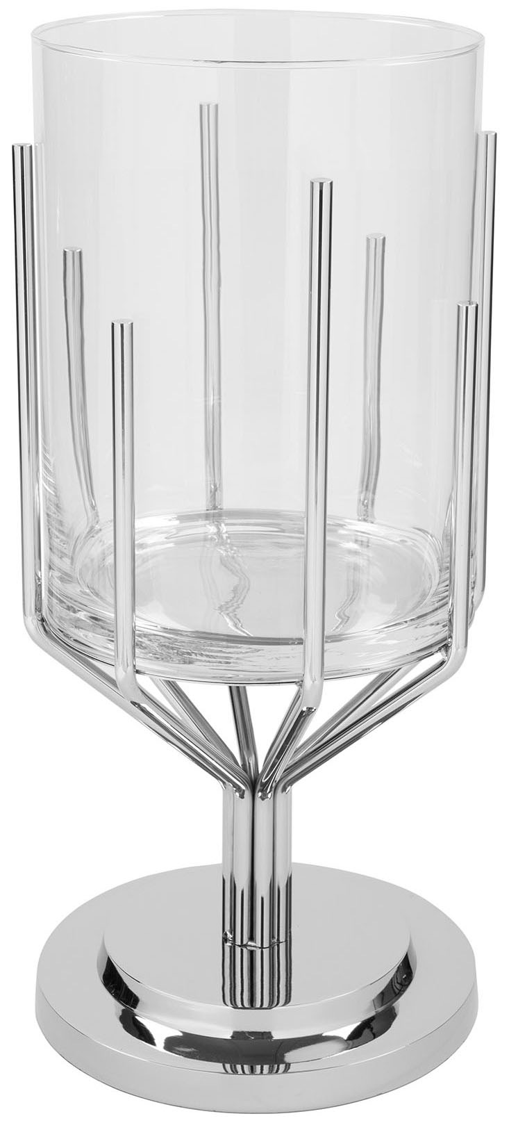 Fink Windlicht »LUXOR«, (1 St.), Silberfarben - aus Aluminium, Edelstahl und Glas