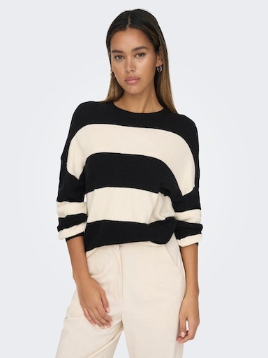 ONLY Strickpullover "ONLATIA L/S STRIPE PULLOVER KNT NOOS", mit dem auffäll günstig online kaufen