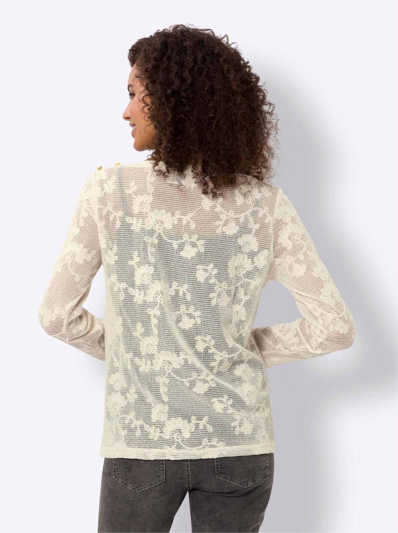 Thumbnail - heine Langarmshirt "Spitzenshirt" 1 Stk.