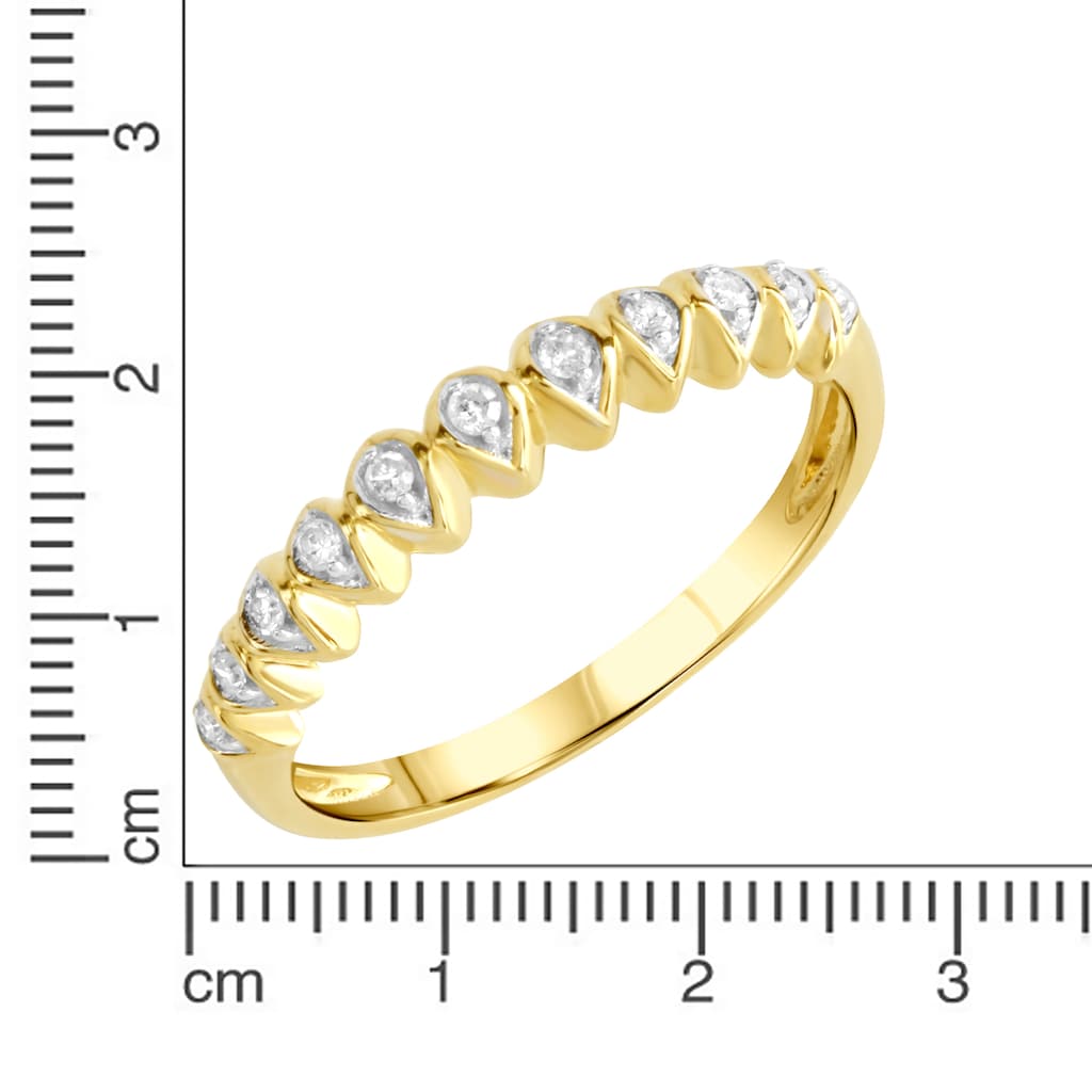 Diamonds by Ellen K. Fingerring »375 Gold gelb zweifarbig Diamant 0,1ct.«