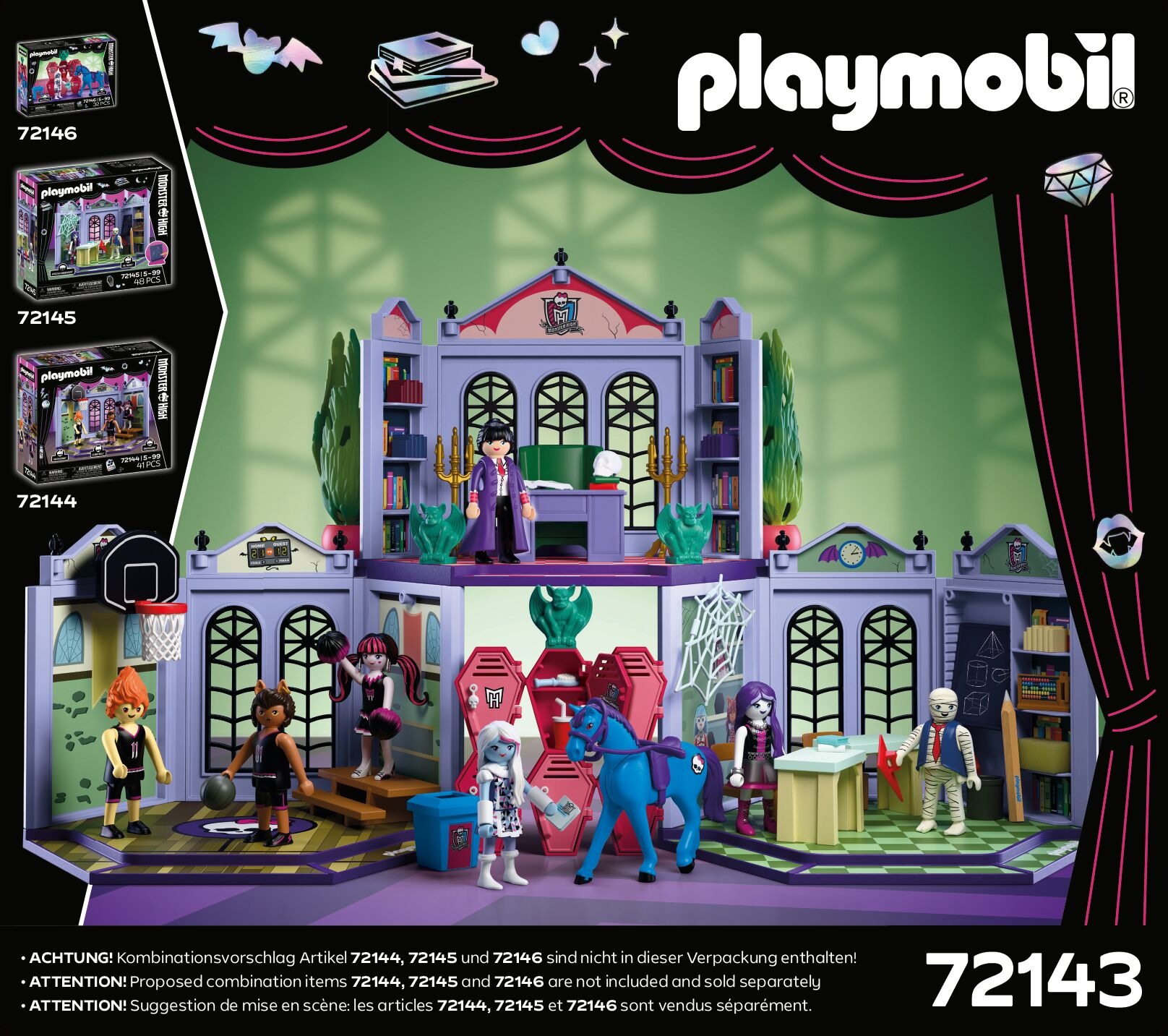 Playmobil® Konstruktions-Spielset »Bloodgood's BüroTM (72143), Monster High™« Made in Europe