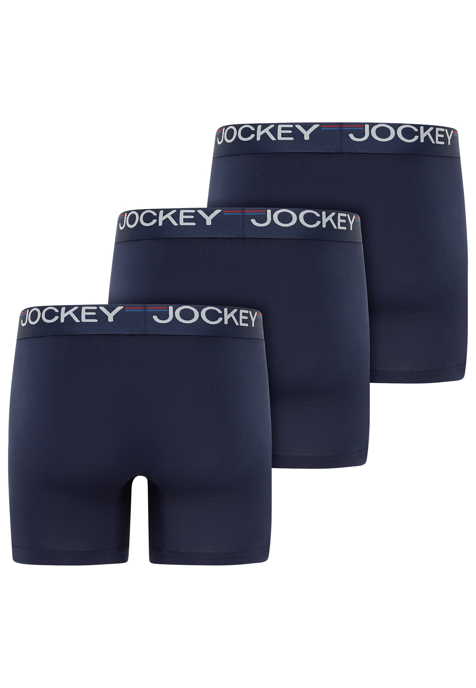 Jockey Langer Boxer »Cotton Stretch« 3er Pack,  (3er Pack), eng anliegend, hoher Tragekomfort