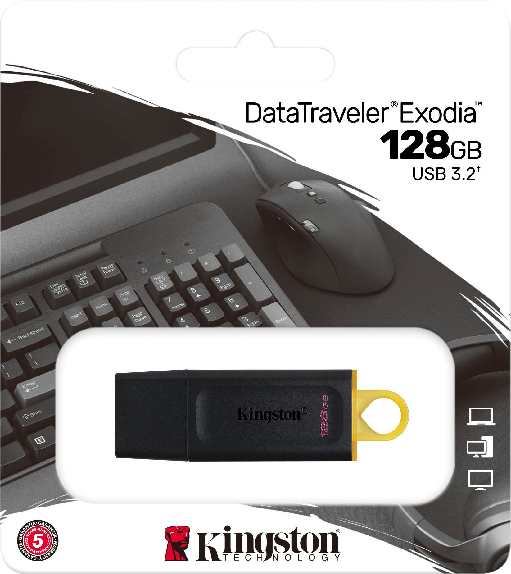 Kingston USB-Stick »DATATRAVELER EXODIA 128GB«, (USB 3.2)