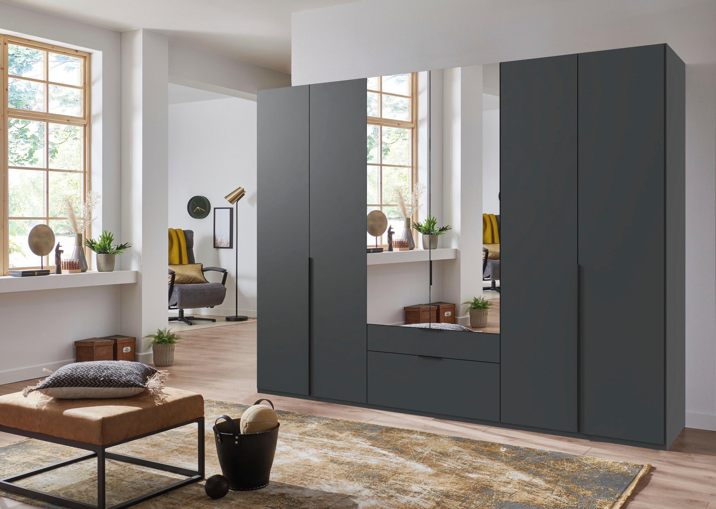 Wimex Drehtürenschrank »Mugano«, (mit langen oder kurzen Griffen aus Metall), in vielen Breiten, 208 oder 236 cm hoch, Made in Germany