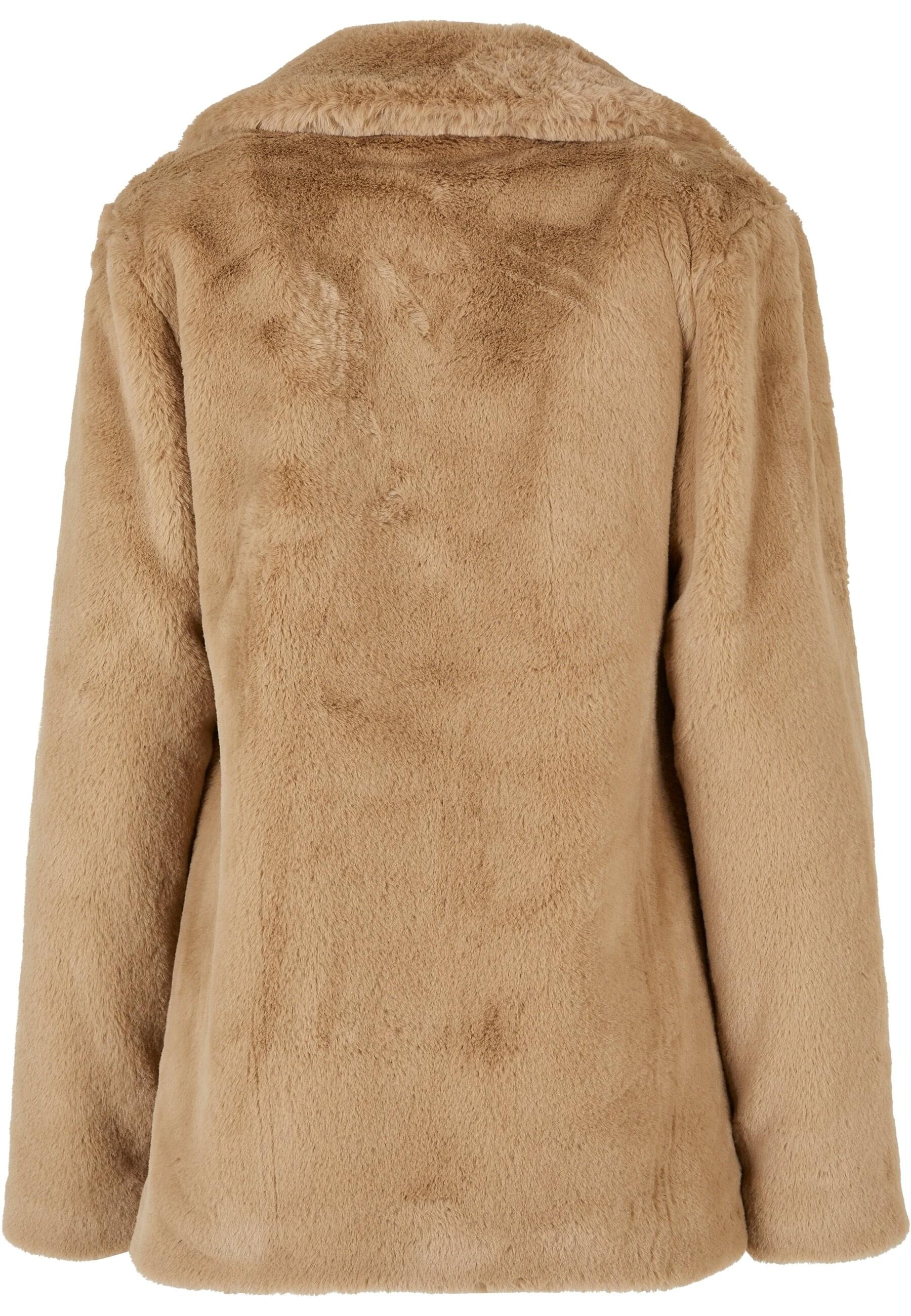 URBAN CLASSICS Winterjacke »Urban Classics Damen Ladies Lapel Teddy Jacket«, (1 St.), ohne Kapuze
