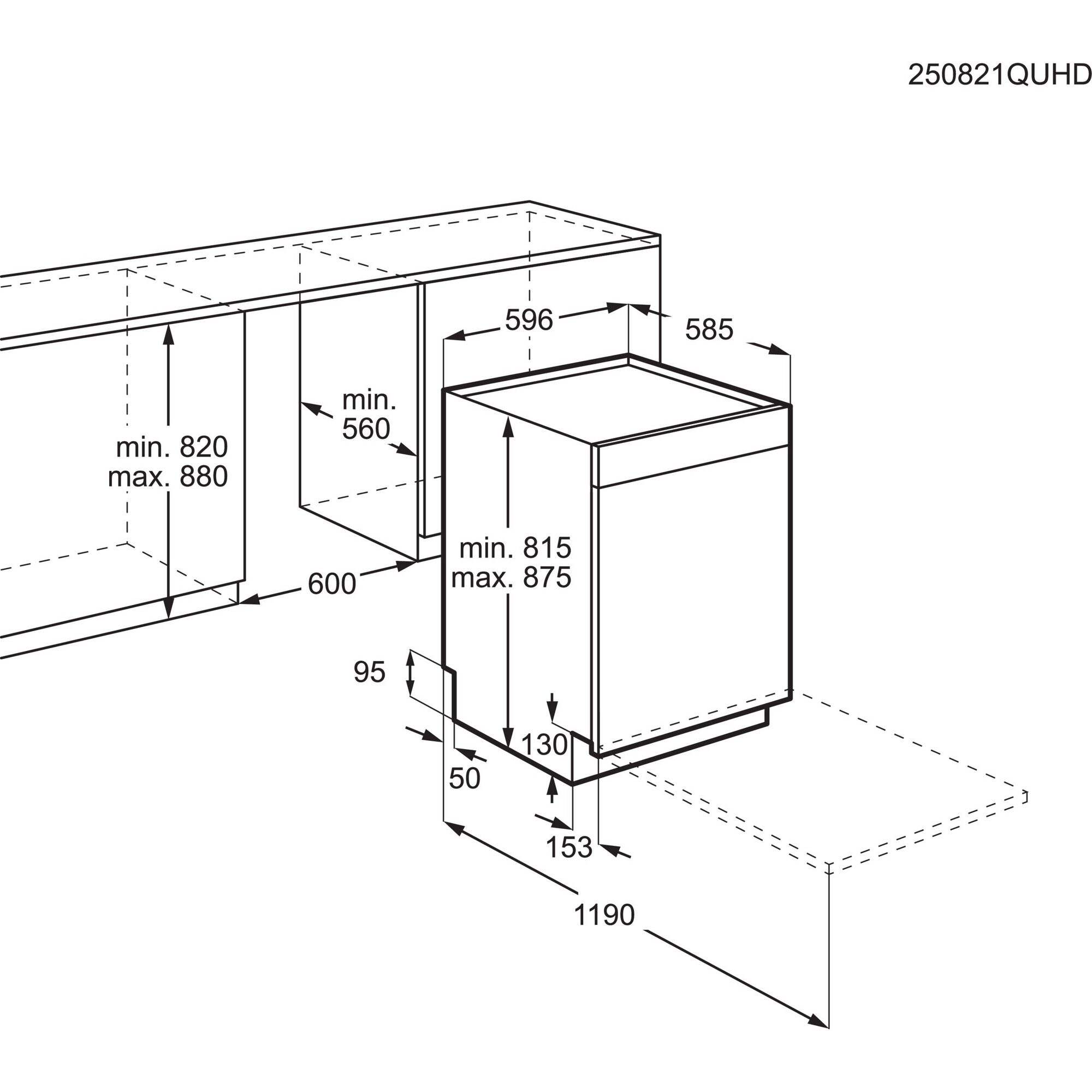 AEG Unterbaugeschirrspüler 9000 »GU9200X2SCM« Leise Spülmaschine 38 dB kraftvoll gegen Eingebranntes EEK A-10%