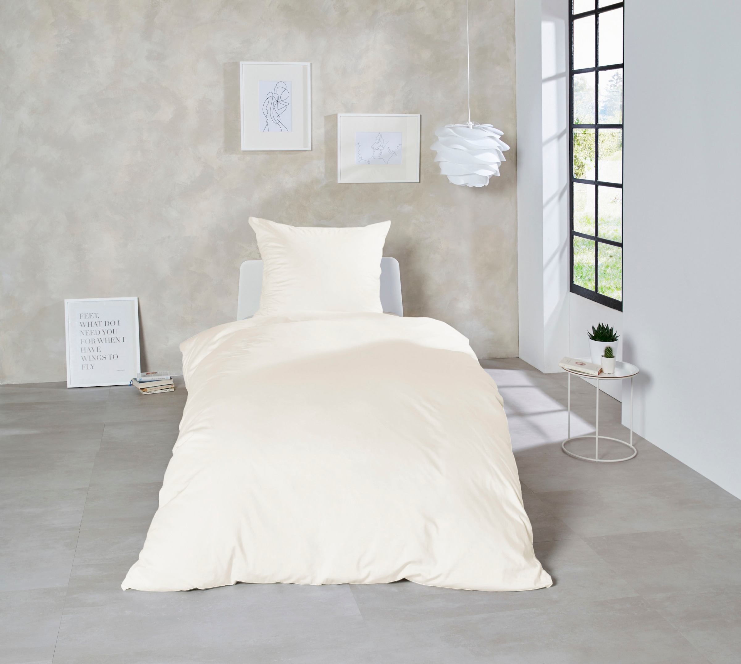 Primera Bettwäsche »Uni Luxus-Satin in Gr. 135x200, 155x220 oder 200x200 cm«, Bettwäsche aus Baumwolle, unifarbene Bettwäsche mit Reißverschluss