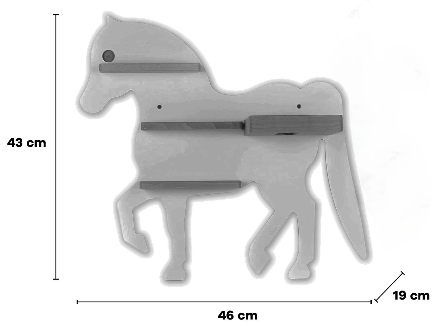 Boarti Wandregal »Regal Tier Pferd Kinder Toniebox Tonies Figuren«