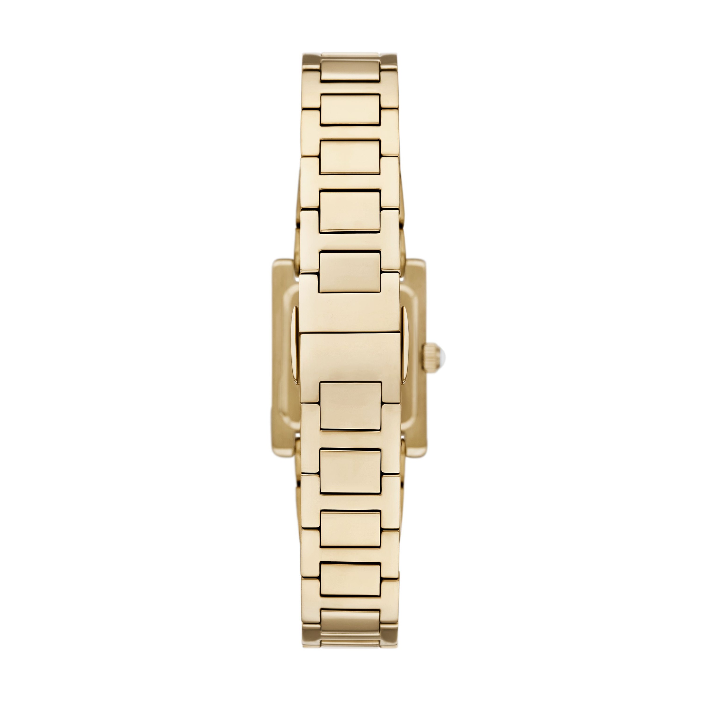 Emporio Armani Quarzuhr Armbanduhr, Damenuhr, Edelstahlarmband, analog, Glassteine