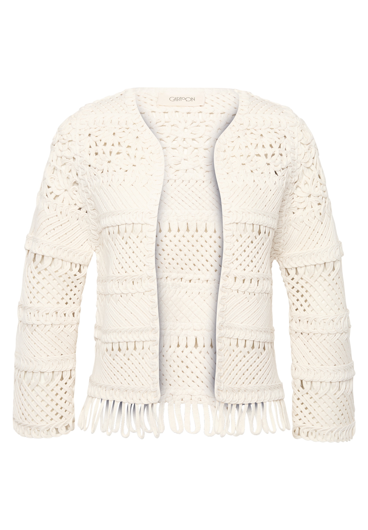 Cartoon Jackenblazer »Cartoon Casual-Strickjacke mit Rundhalsausschnitt«