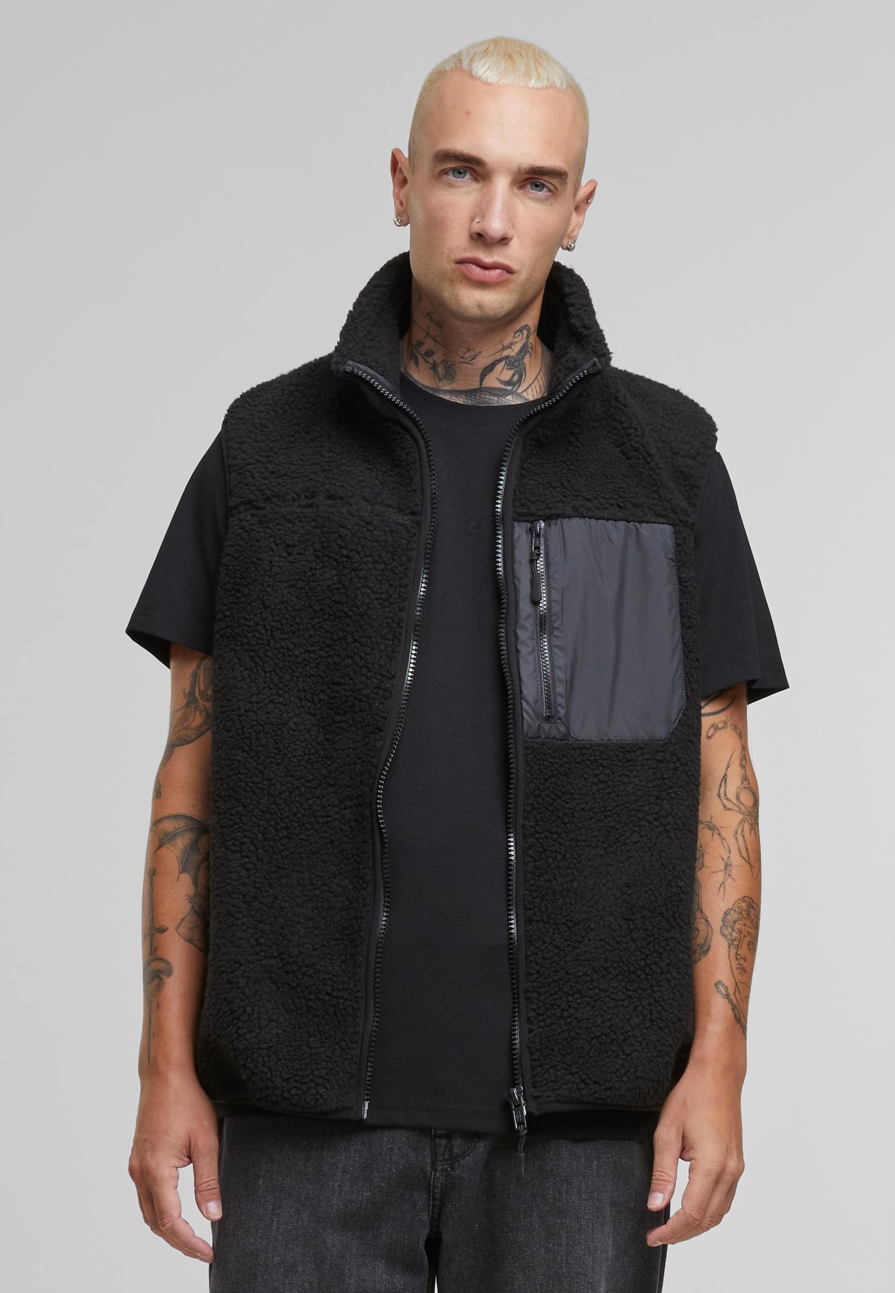 URBAN CLASSICS Steppweste »Urban Classics Sherpa Vest«, (1 tlg.)
