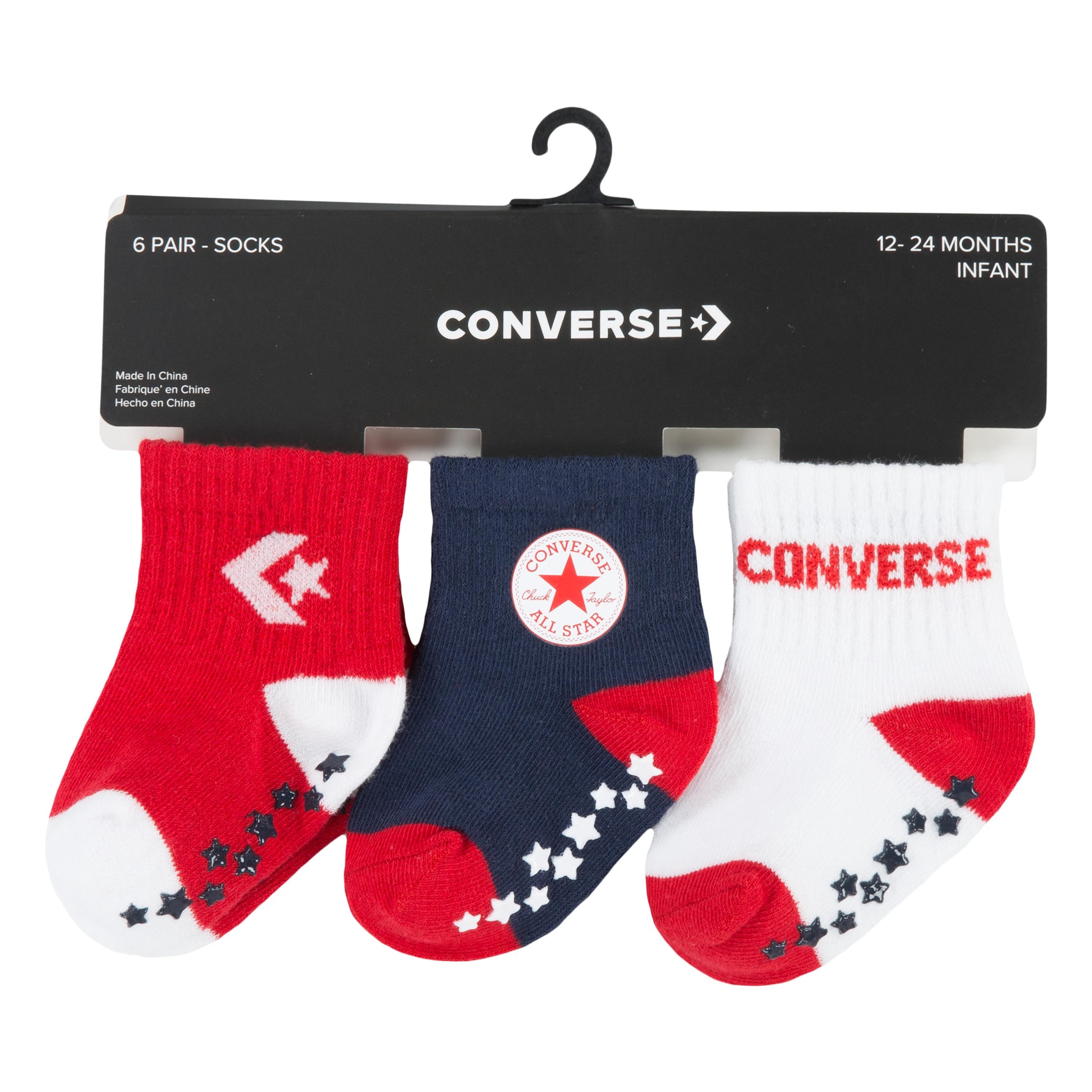 Converse ABS-Socken »CONVERSE LOGO INFANT TODDLER NO SLIP QUARTER 3 PK«, (3 Paar)