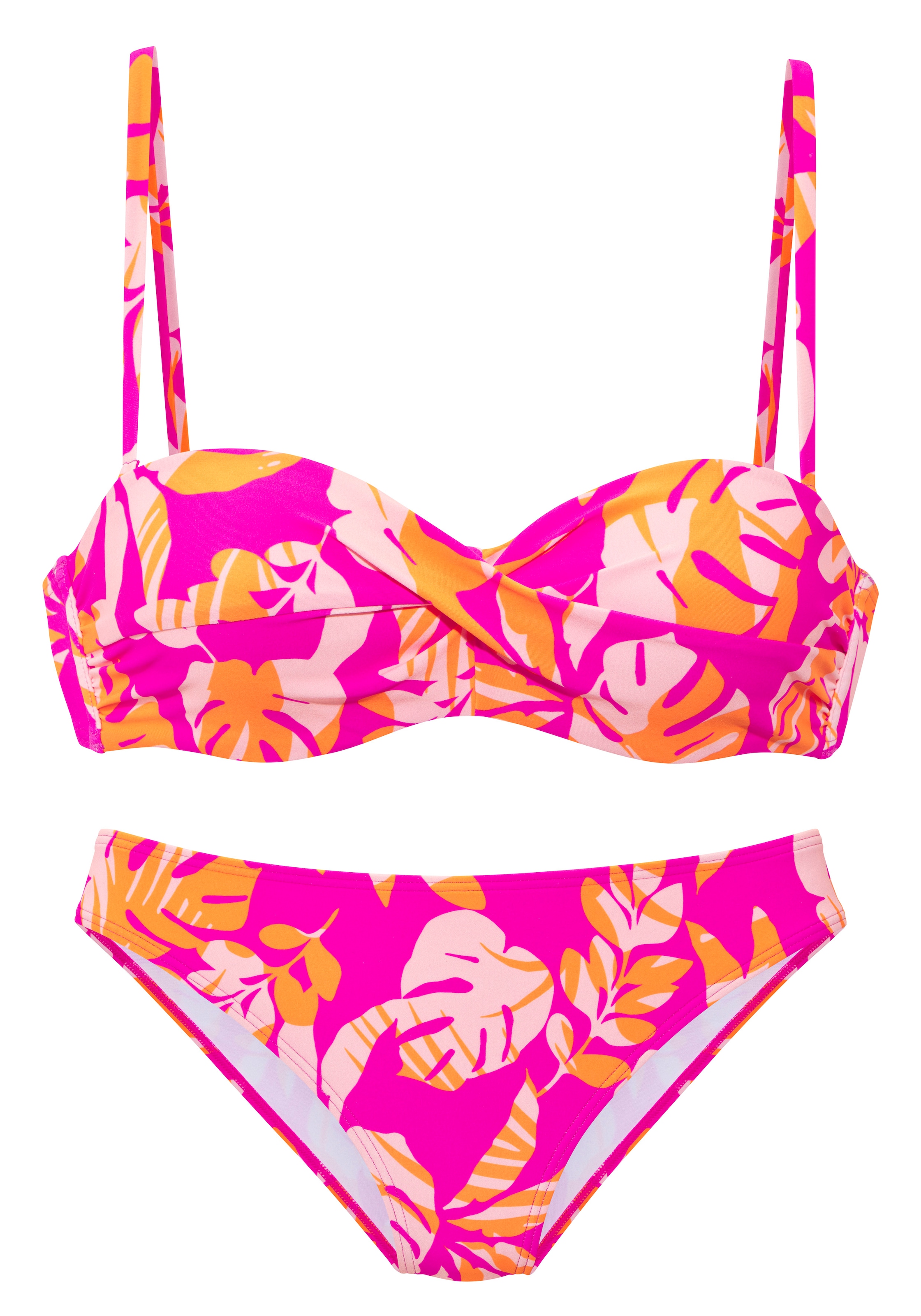 Vivance Bügel-Bandeau-Bikini im tropischen Design günstig online kaufen