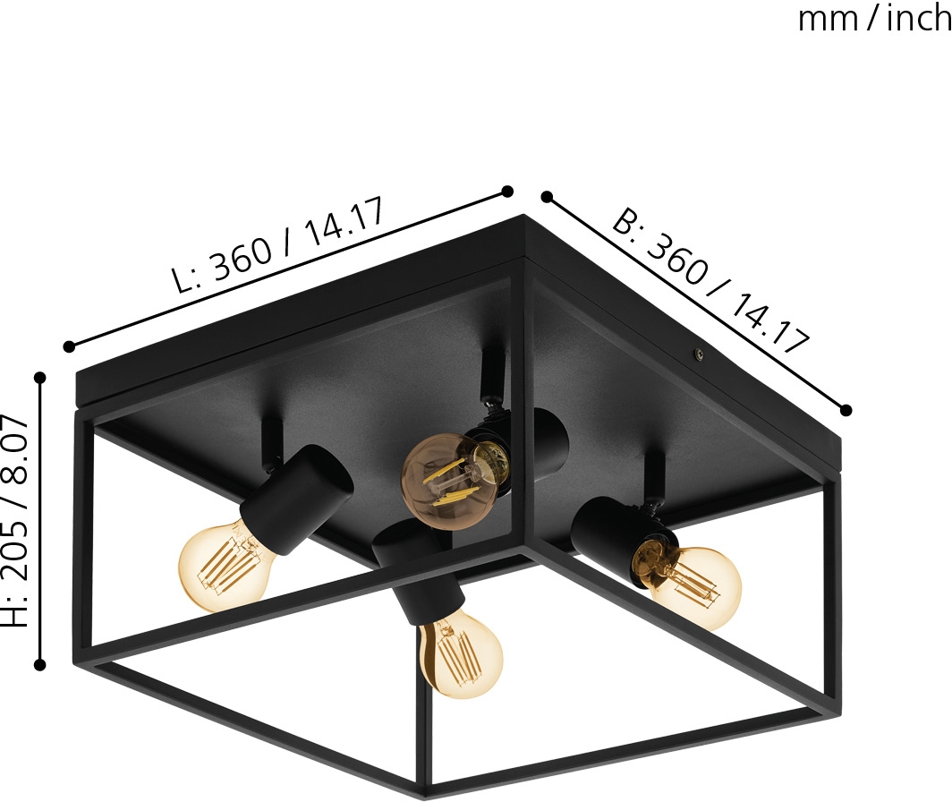 EGLO Deckenleuchte »SILENTINA«, 4 flammig-flammig, Deckenlampe