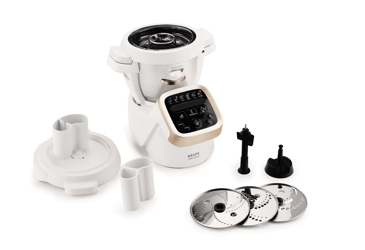 Krups Schnitzelwerk »Prep und Cook Shred & Slice«, für Krups Prep&Cook HP5031, 5 Schneidefunktionen, Metallic, XF551D