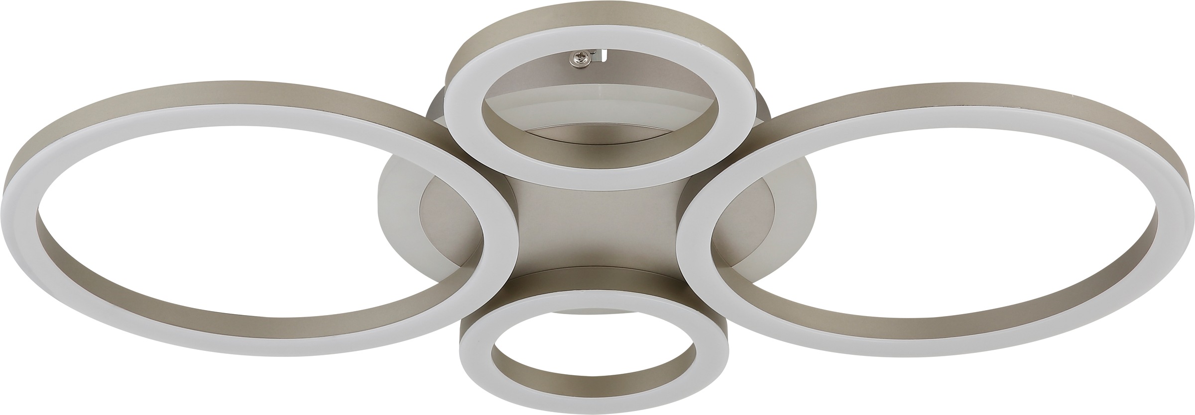 GLOBO LIGHTING Deckenleuchte »LORETTA« LED-Modul 1 Stk. Kaffeefarbene Deckenleuchte, Kunststoff opal, dimmbar, 2 Ring-Design