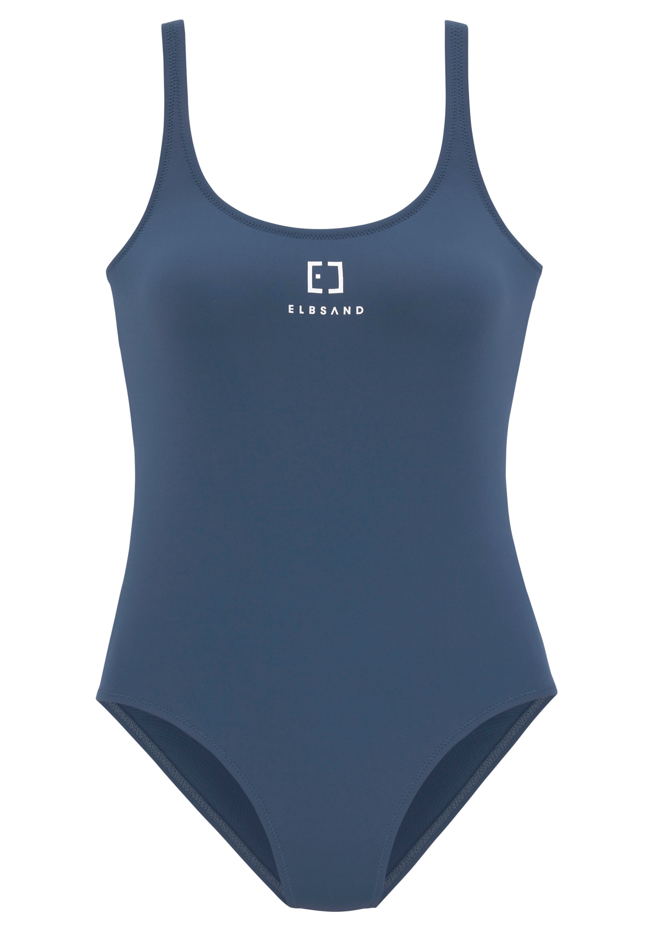 Thumbnail - Elbsand Badeanzug mit Markenschriftzügen in Kontrastfarbe