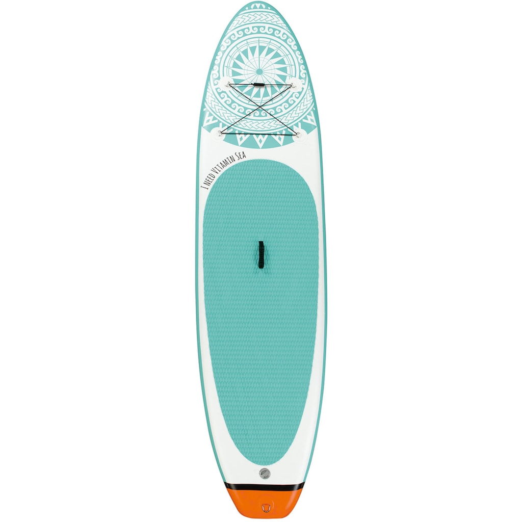 EASYmaxx Inflatable SUP-Board »MAXXMEE Stand-Up Paddle-Board 2020 weiß/blau«, (Spar-Set, 7 tlg., mit Paddel, Pumpe und Transportrucksack)