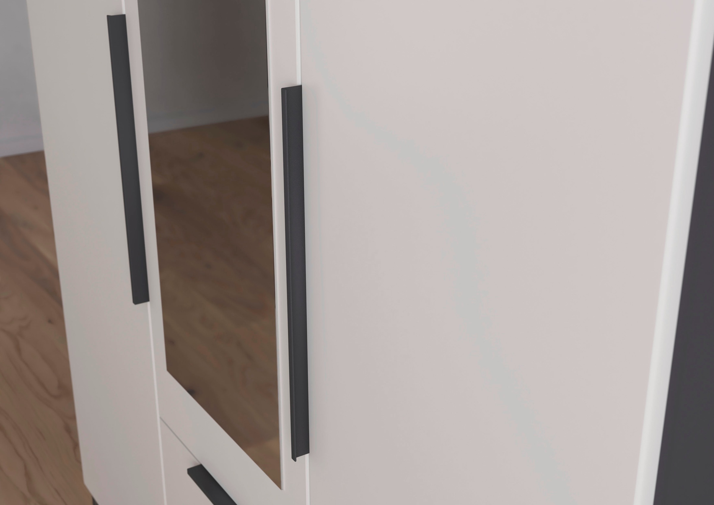 rauch Drehtürenschrank »Kleiderschrank Schrank Garderobe KREFELD optional mit Spiegel«, mit 3 Griff-Varianten, inkl. praktischen Schubladen MADE IN GERMANY