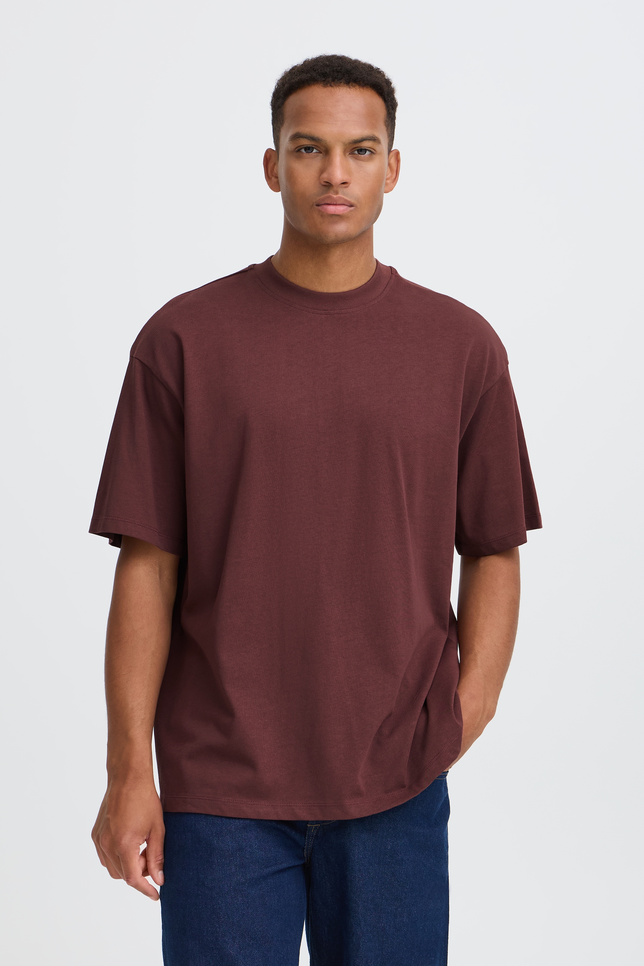 Blend Rundhalsshirt "BHLUCIUS S/S WASH PRINT TEE" Baumwolle, relaxed fit