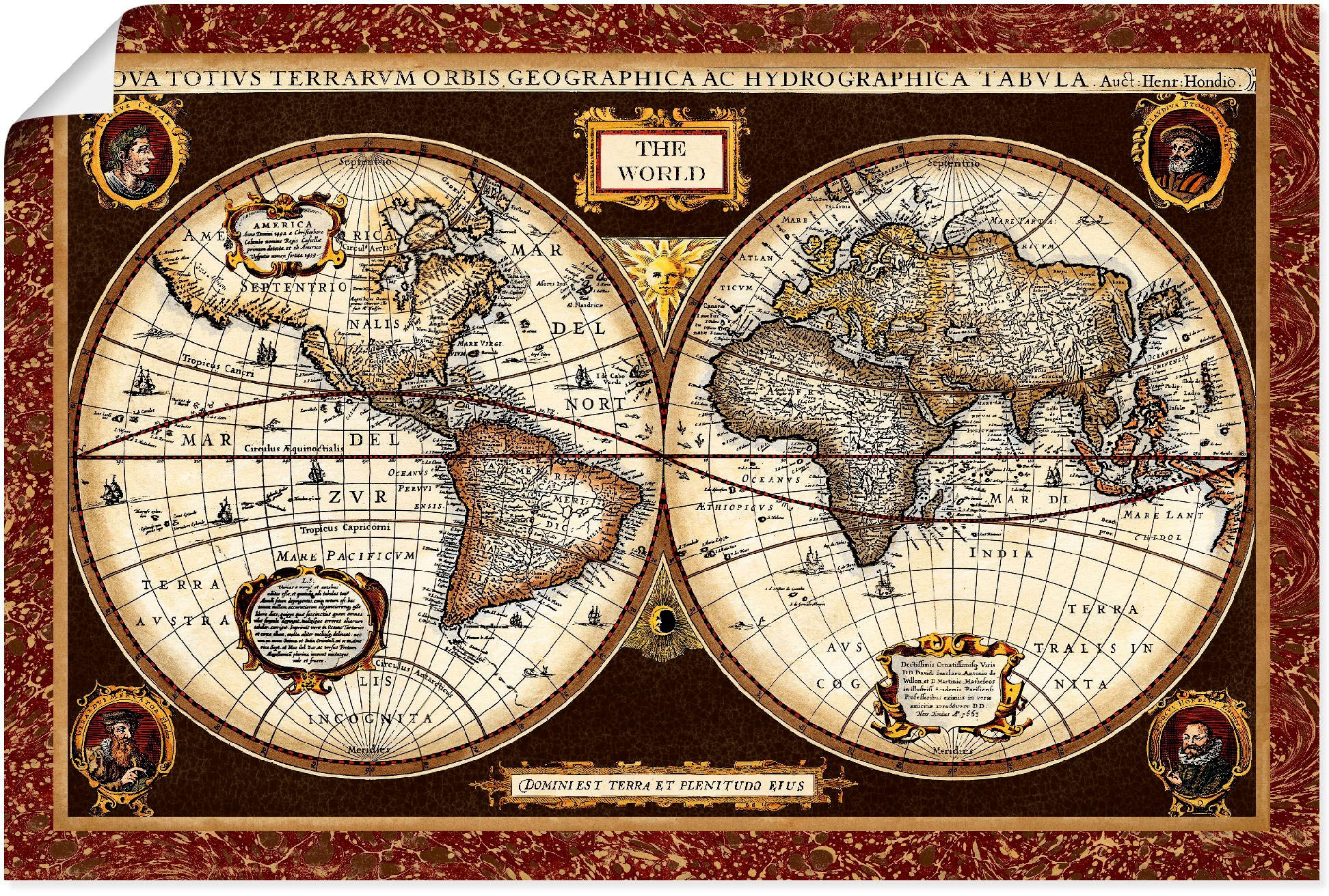 Artland Wandbild »Weltkarte«, Landkarten, (1 Poster | als St.), Alubild, in Wandaufkleber Leinwandbild, kaufen oder versch. BAUR Größen