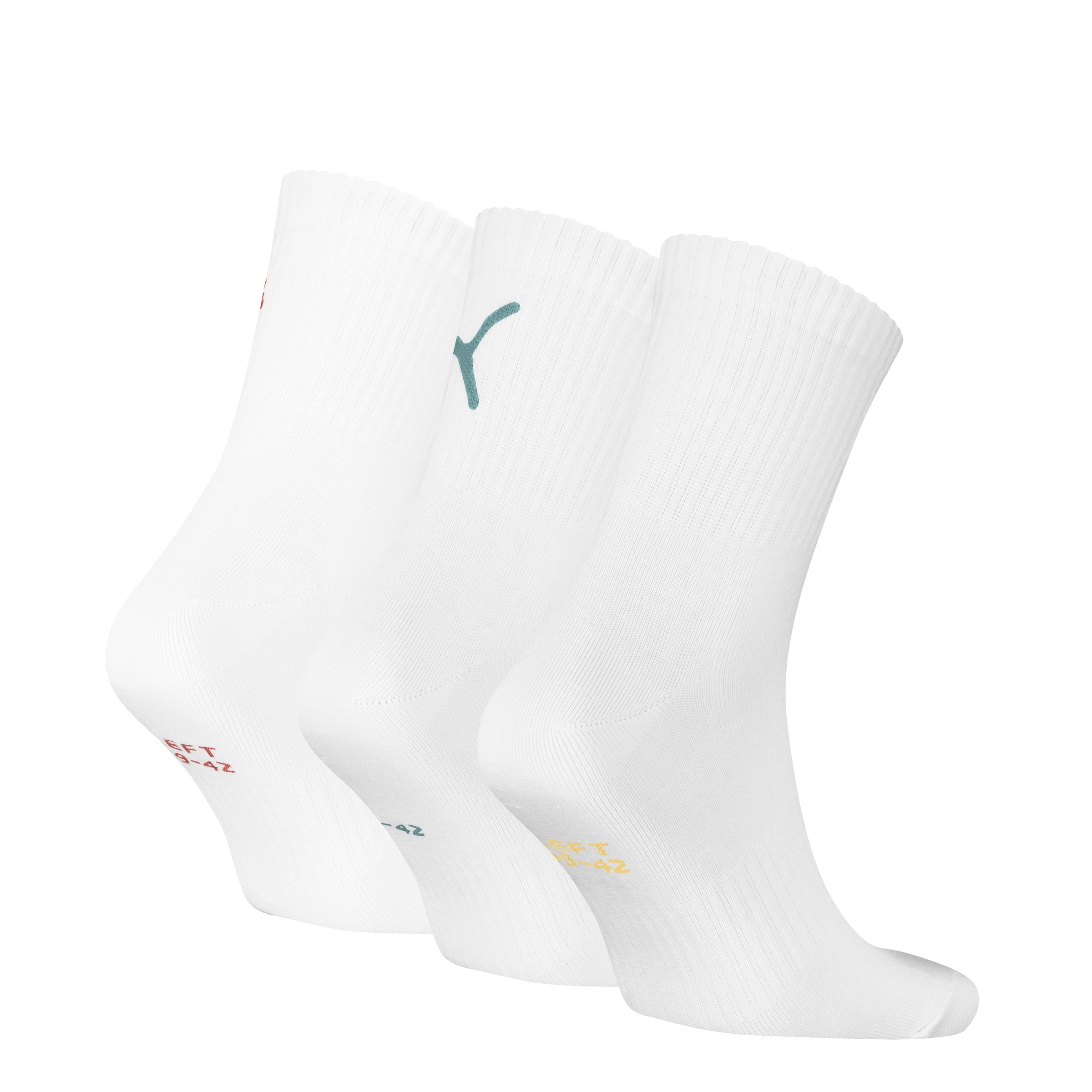 PUMA Socken, (3 Paar, 3er Pack), mit mehreren Logos