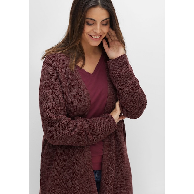 Sheego Cardigan »Große Größen«, in A-Linie, offene Form online bestellen |  BAUR