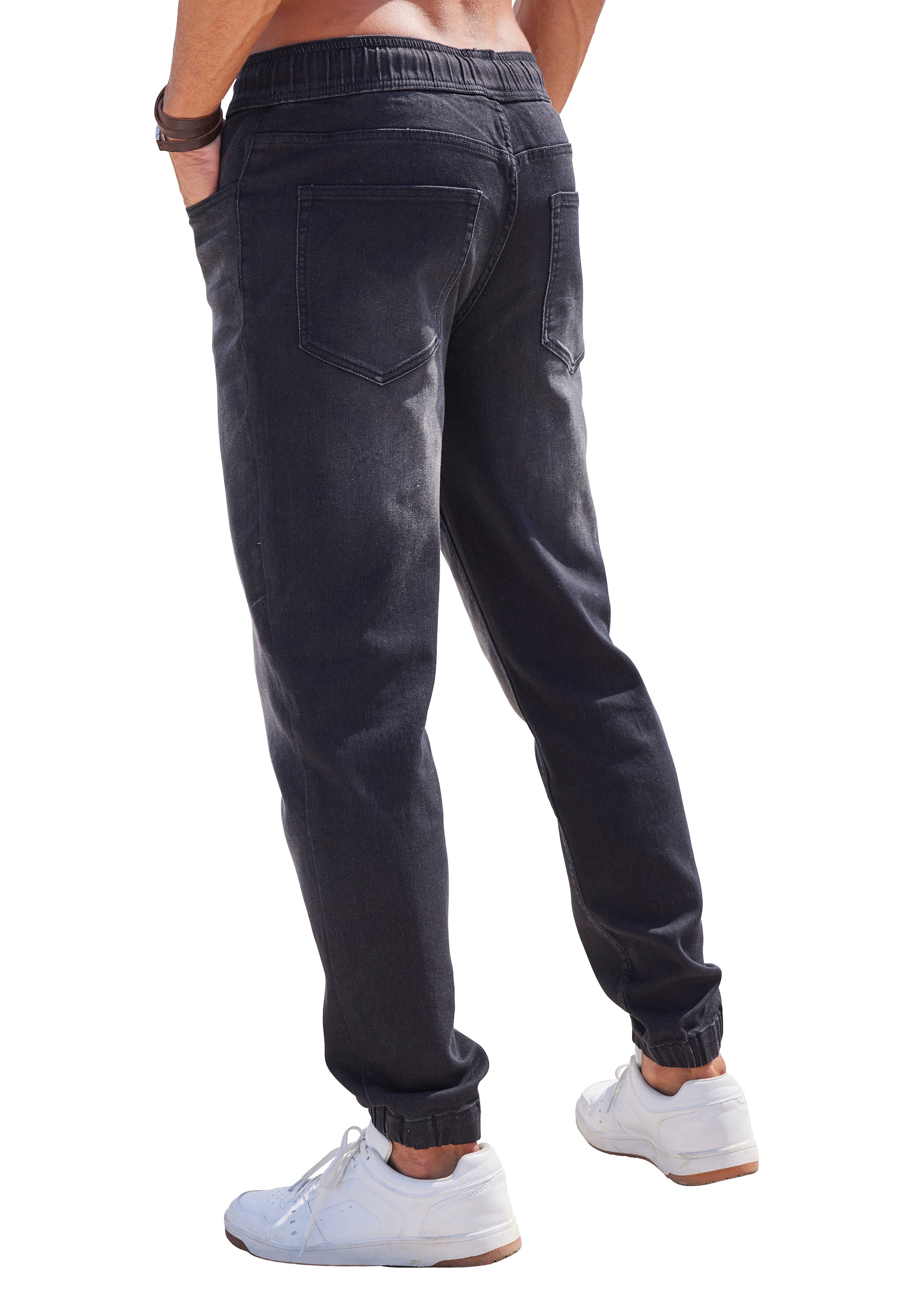 John Devin Schlupfjeans, elastische Joggpants