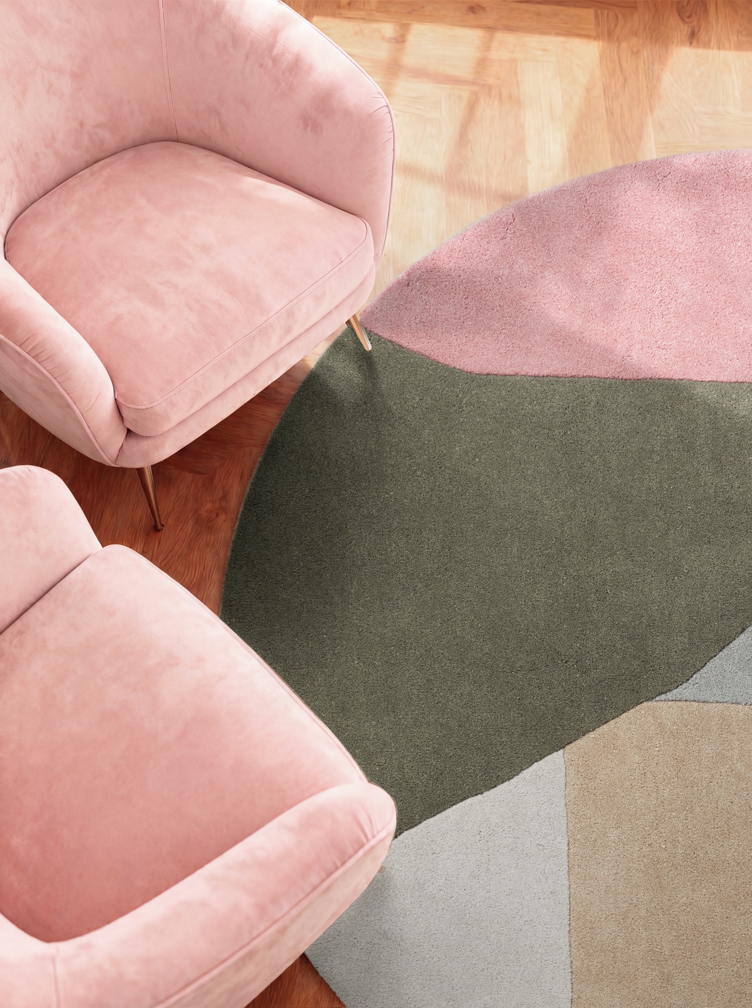 Ted Baker Wollteppich »Curzon« rund 17 mm Höhe Wolle, Naturteppich, Handgemacht, Wohnzimmer, Schlafzimmer, bunt