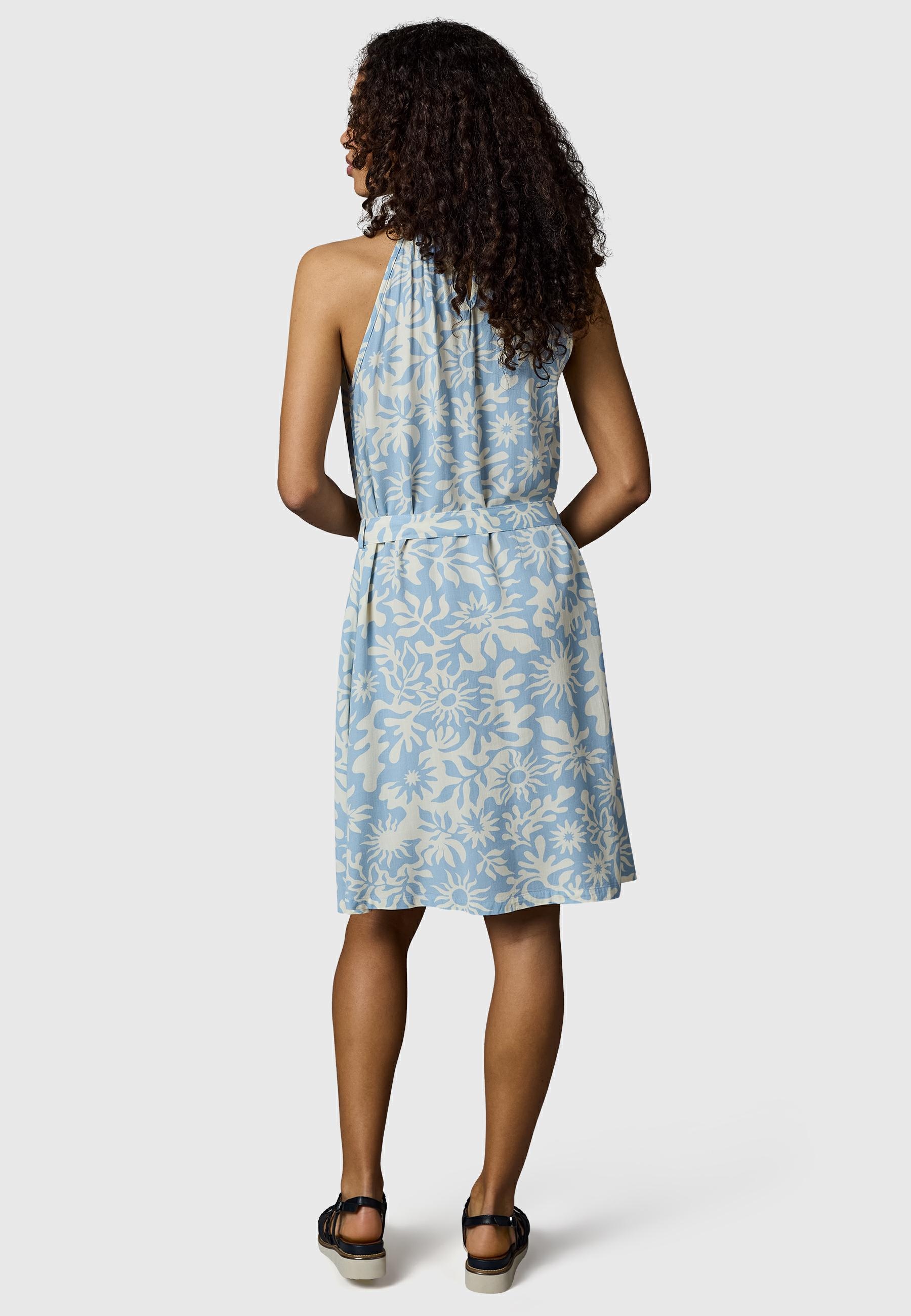 Ragwear A-Linien-Kleid »Angylee Print YOUMODO« Eingrifftaschen Leichtes Sommerkleid mit Bindegürtel