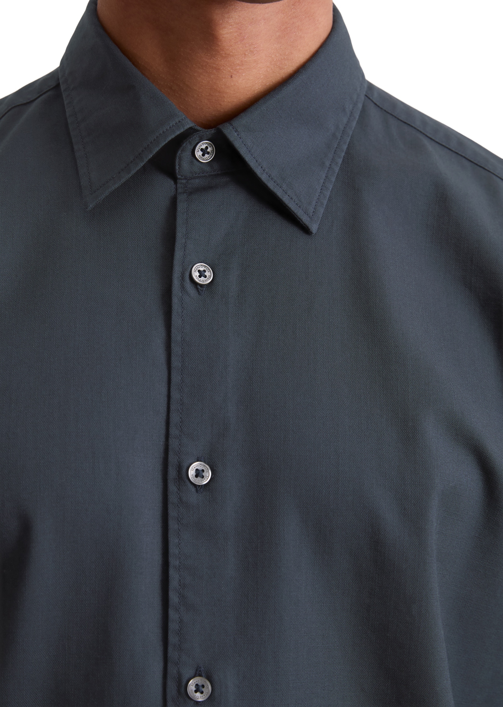 Marc O'Polo Langarmhemd »aus Bio-Baumwolle und TENCEL™ Lyocell«