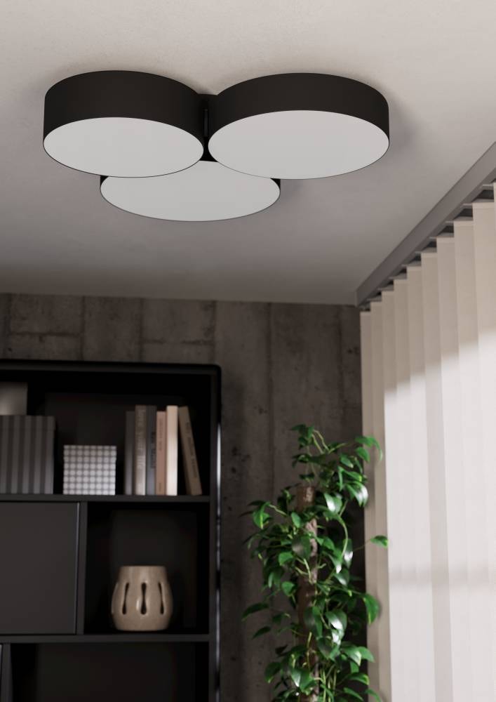 EGLO Deckenleuchte »BARBANO-Z«, 3 flammig, Leuchtmittel LED-Modul | LED fest integriert, ZigBee, App und Sprachsteuerung Alexa, RGB, dimmbar, Deckenlampe