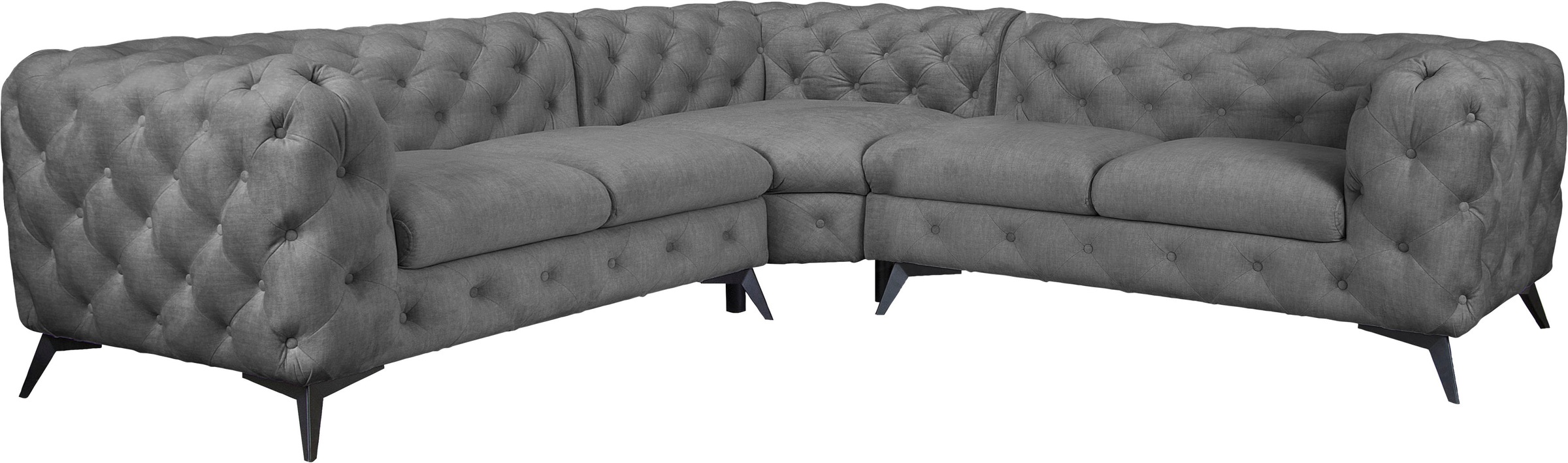 Leonique Chesterfield-Sofa »Glynis L-Form« aufw...