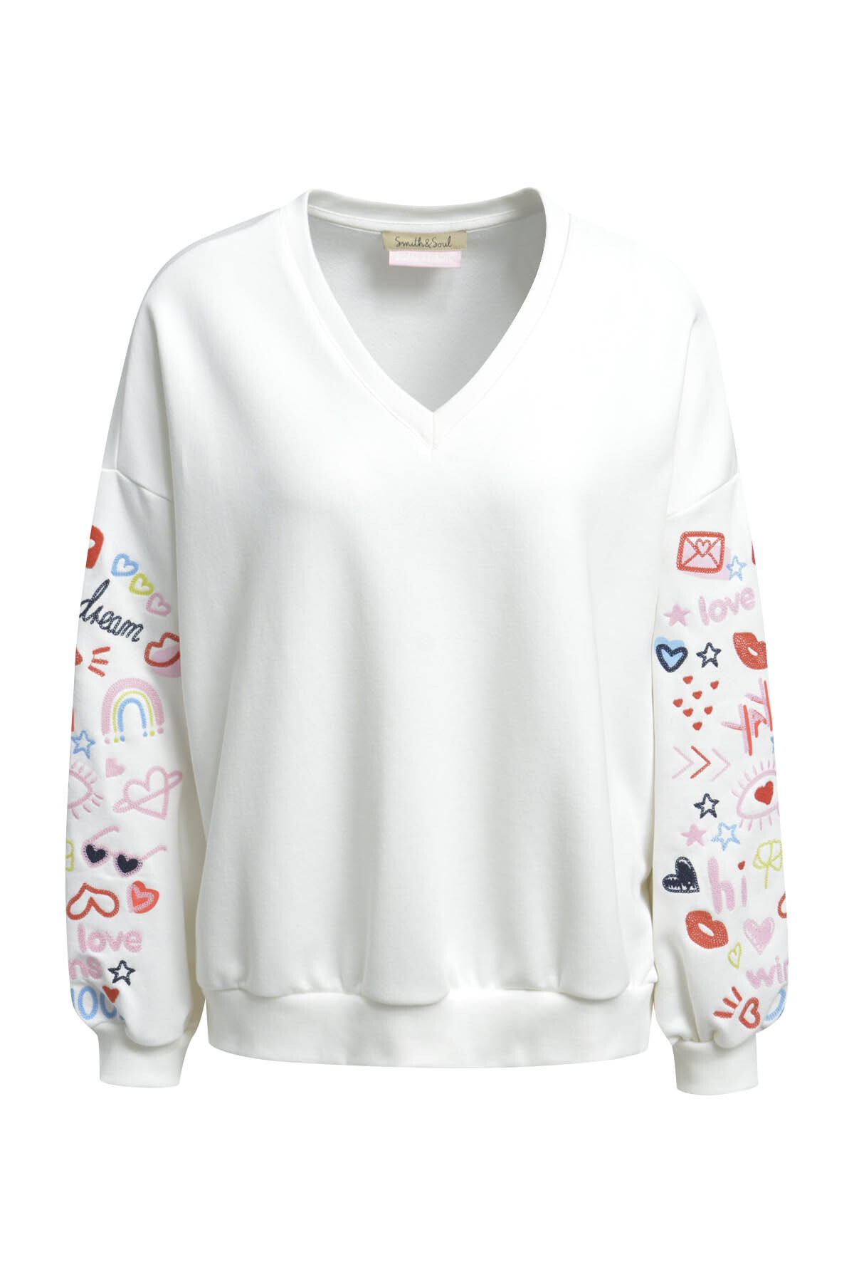 Smith & Soul Sweater, mit überschnittener Schulter & Seitenschlitze günstig online kaufen