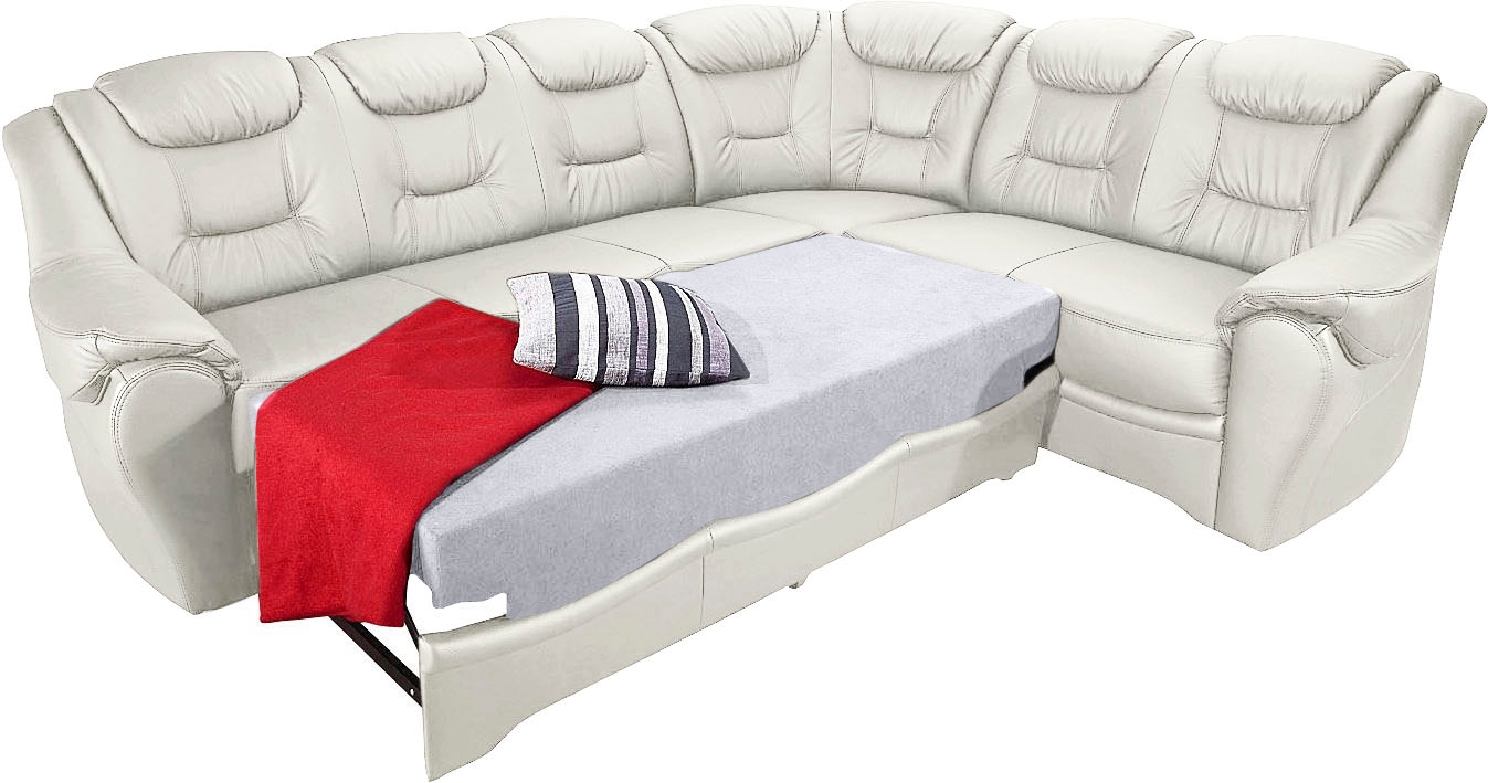 sit&more Ecksofa »Bellevue L-Form«, wahlweise mit Bettfunktion
