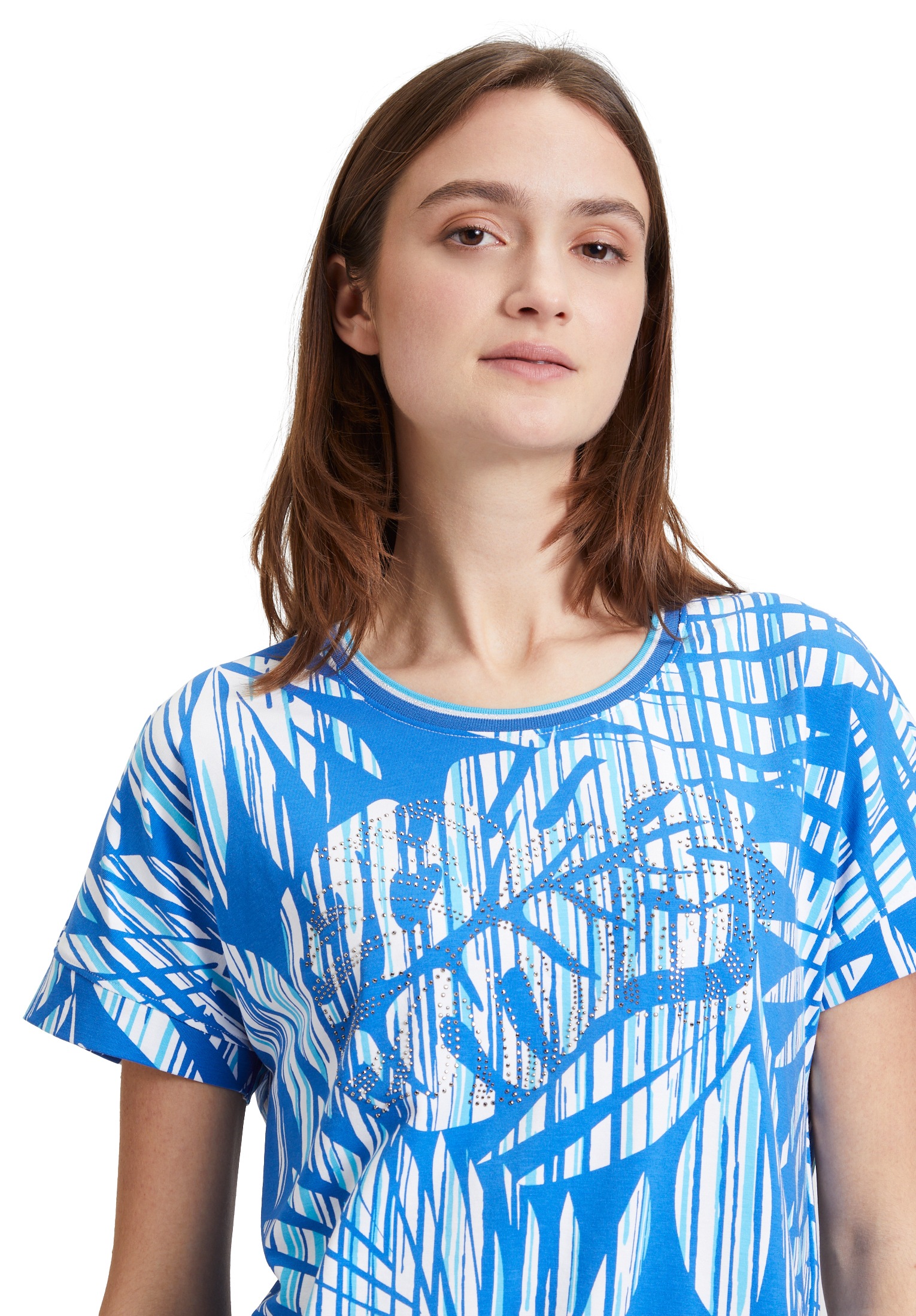 Betty Barclay Kurzarmshirt »Betty Barclay Damen Casual-Shirt mit Gummizug«, (1 tlg.), Glitzersteine