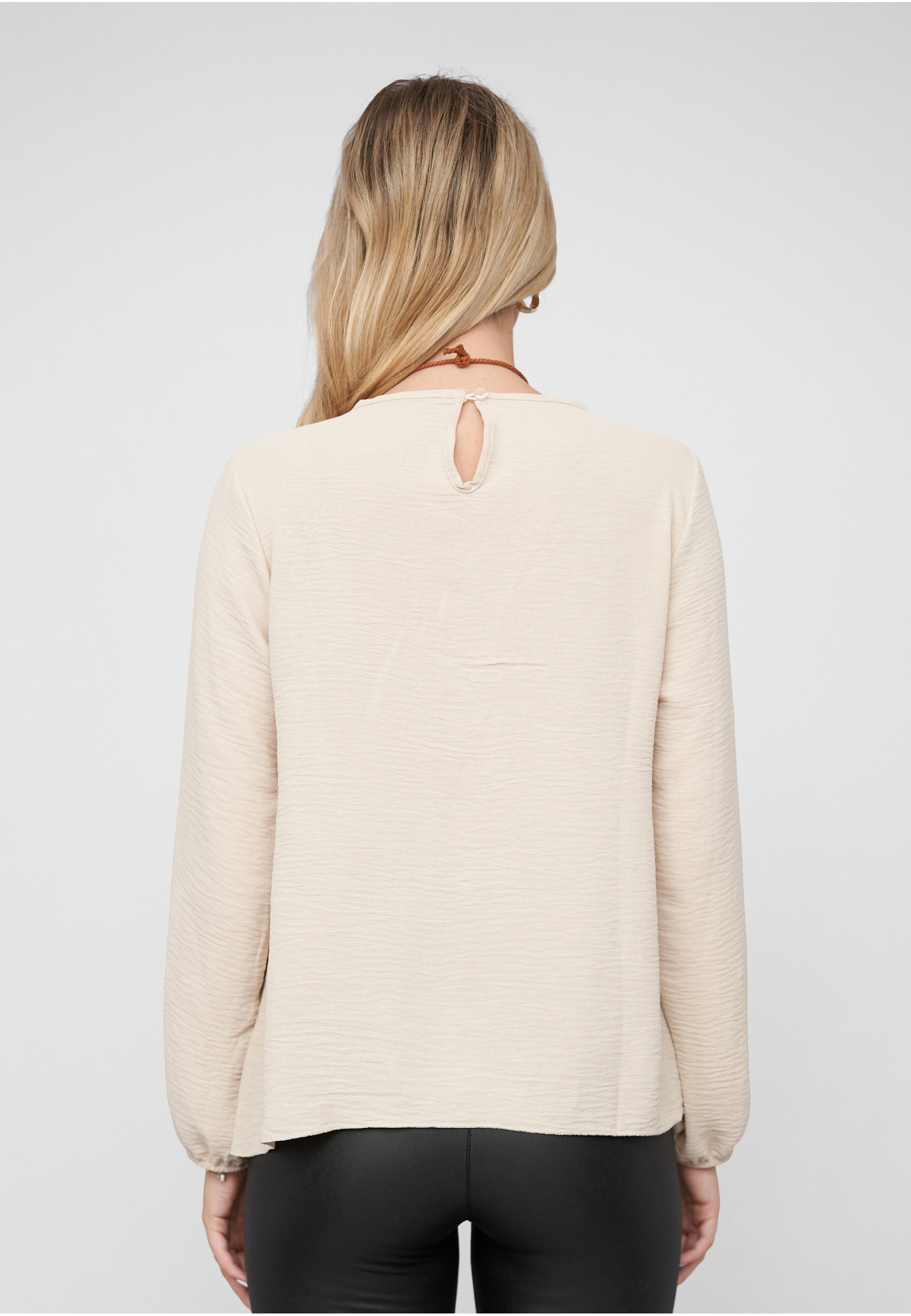 CLOUD 5IVE Klassische Bluse »CLOUD 5IVE Longsleeve Blouse with Necklace«
