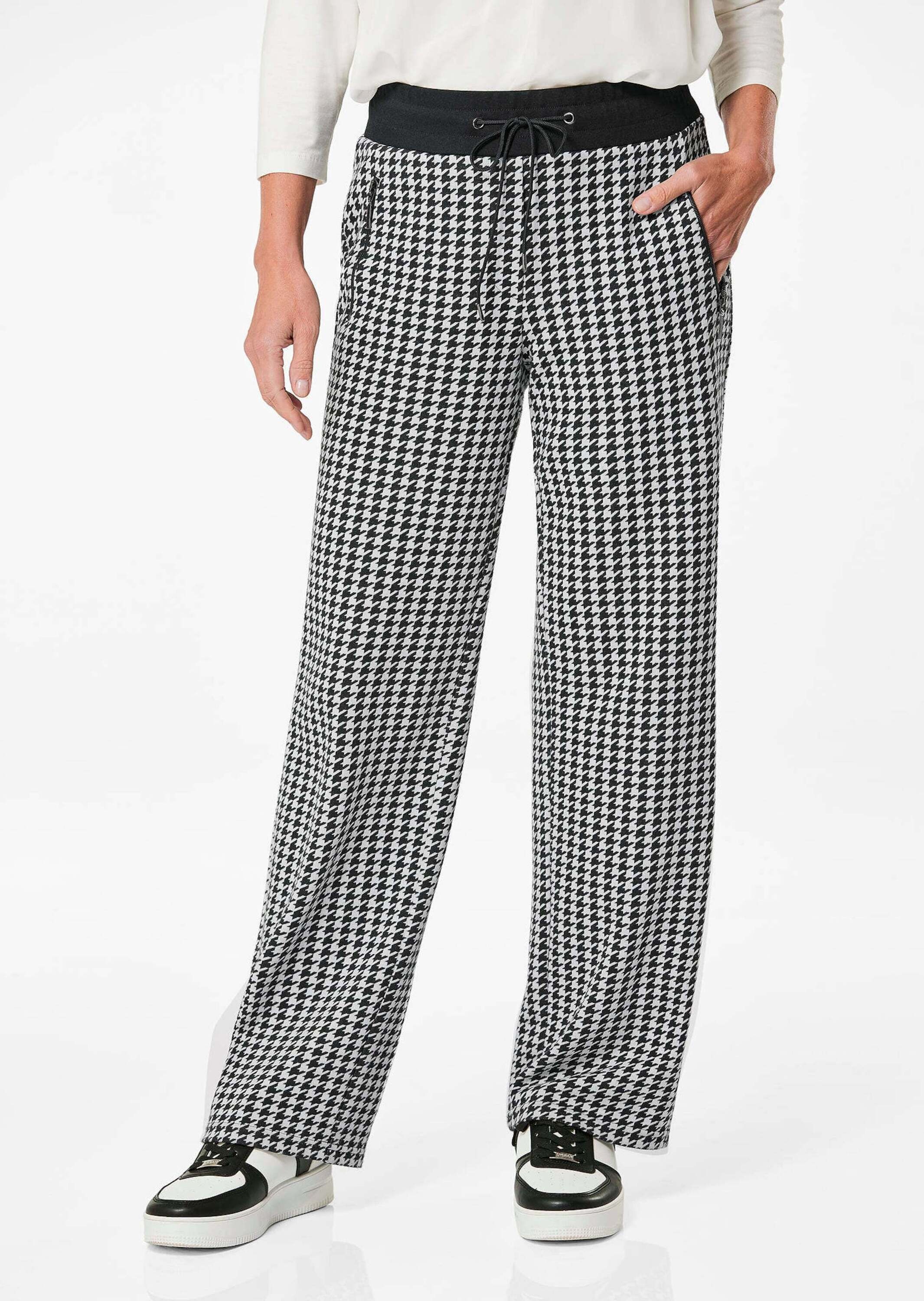 GOLDNER Schlupfhose "Kurzgröße Moderne Viskosehose mit Jacquardmuster" günstig online kaufen